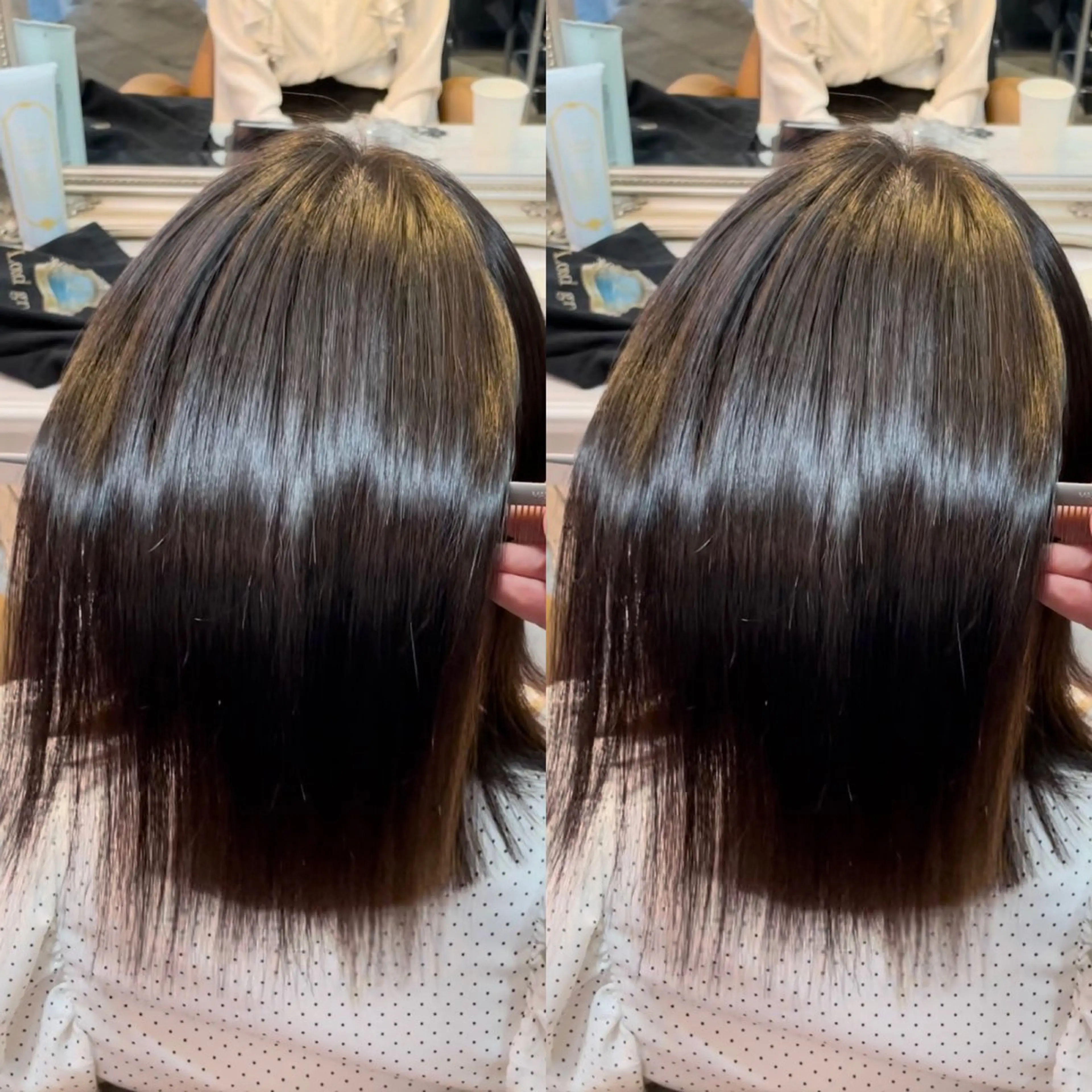 ミディアム カット 縮毛矯正 トリートメント 美髪縮毛矯正🤍 髪質改善/Shinaのヘアスタイル