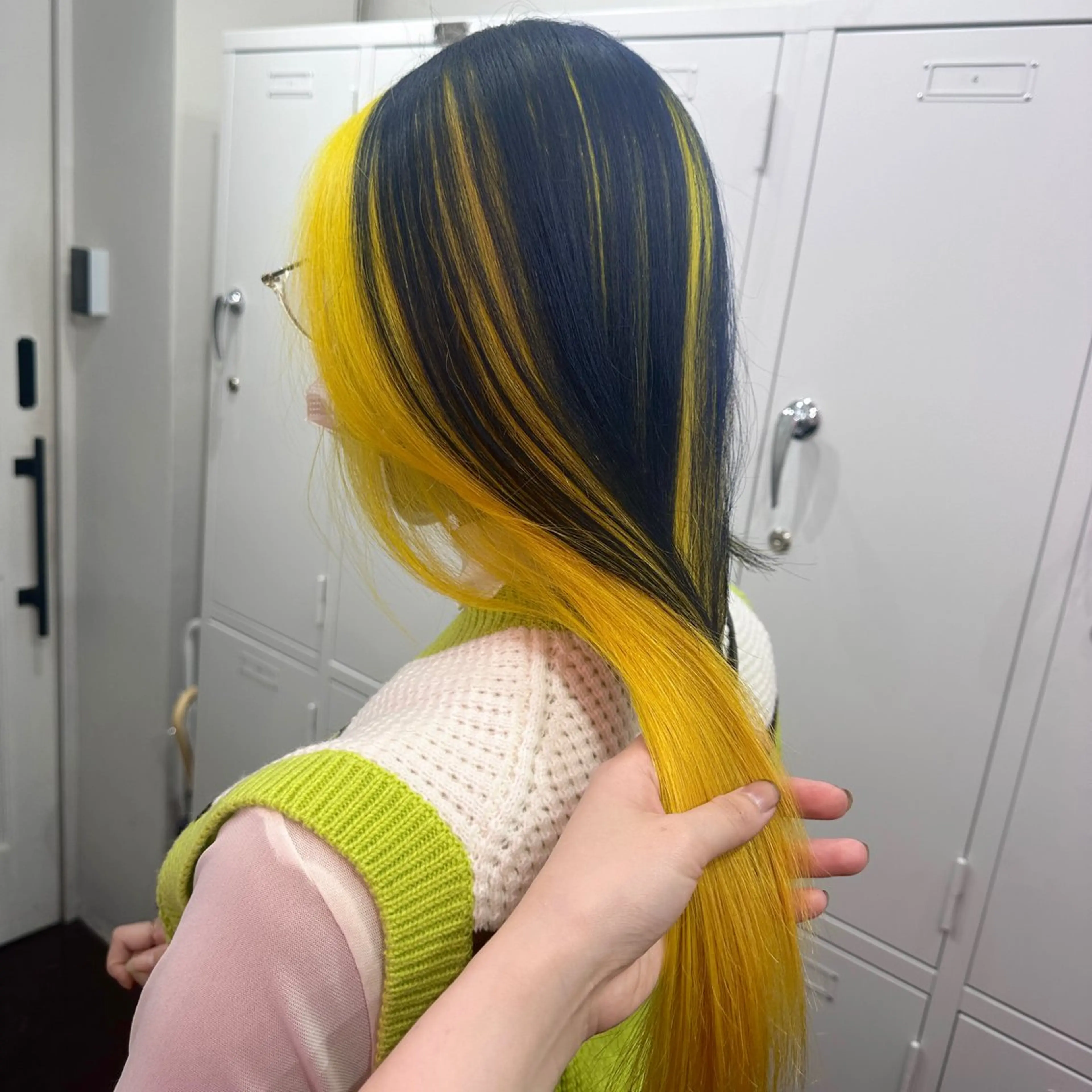 ロング カラー ハイトーン/ウルフ /エクステ/ましろのヘアスタイル