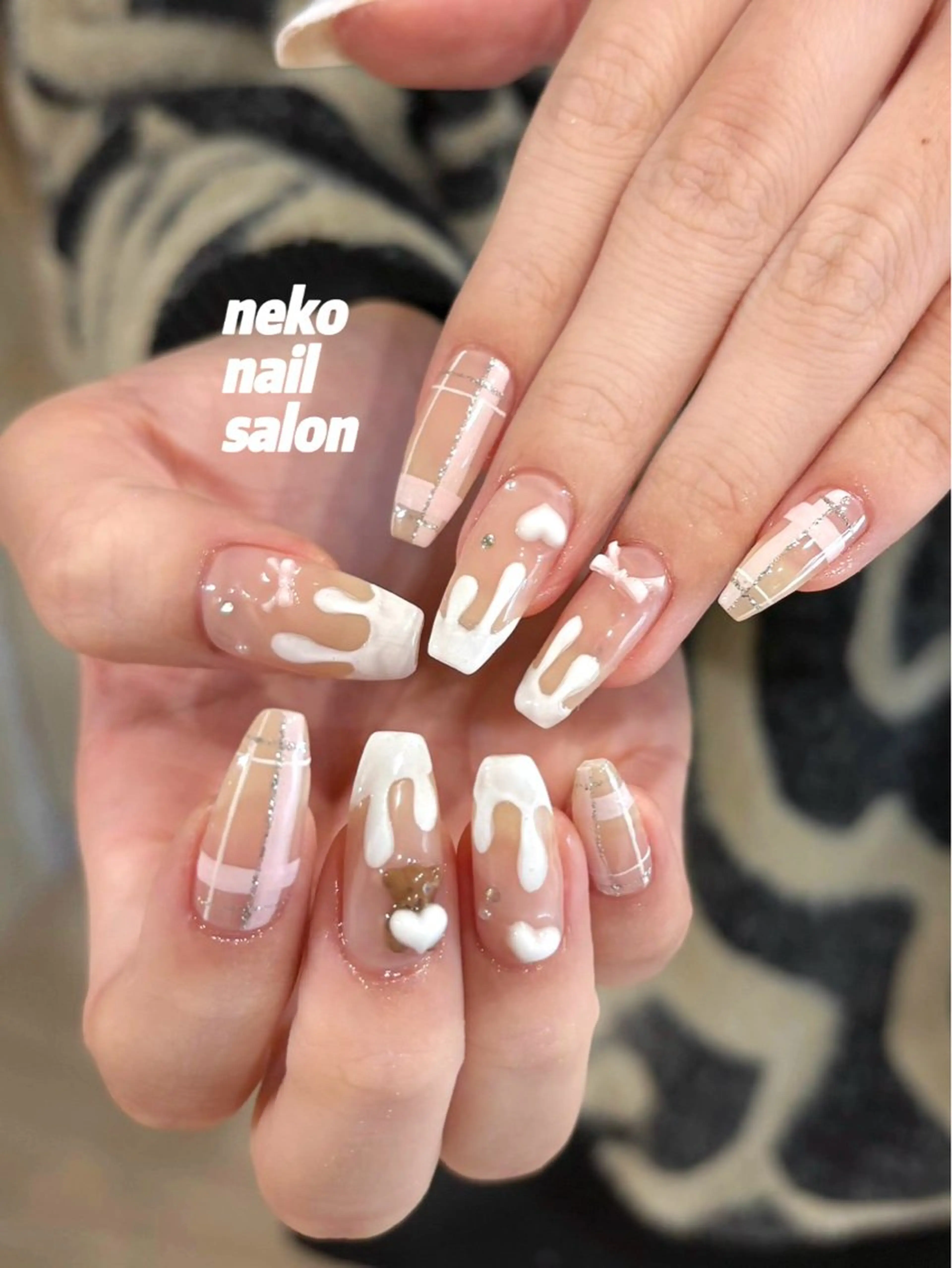 ネイル バレンタイン ハンドネイル neko nailのネイルデザイン
