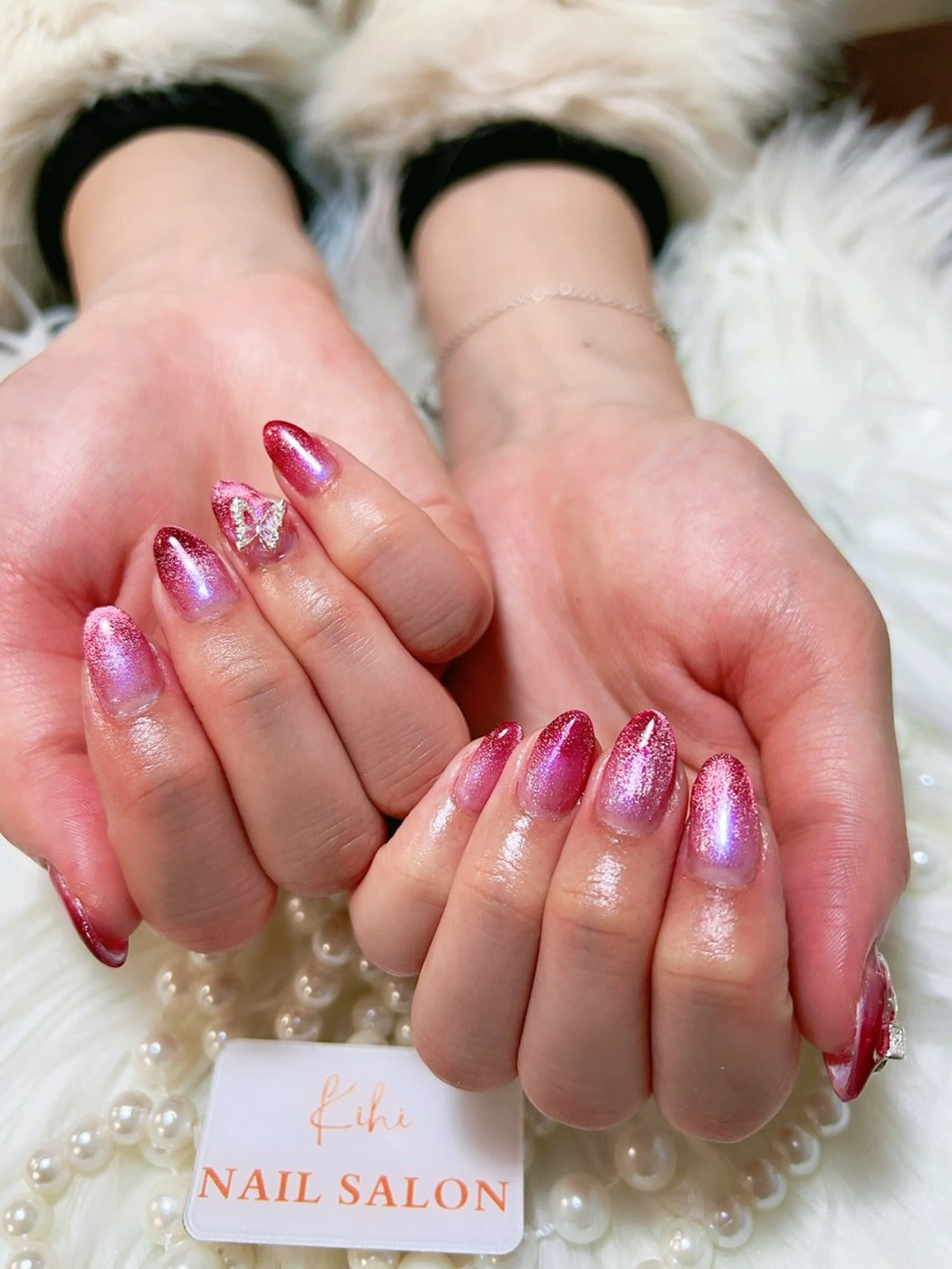 ネイル グラデーション マグネットネイル ハンドネイル 米澤 ハナユキのネイルデザイン