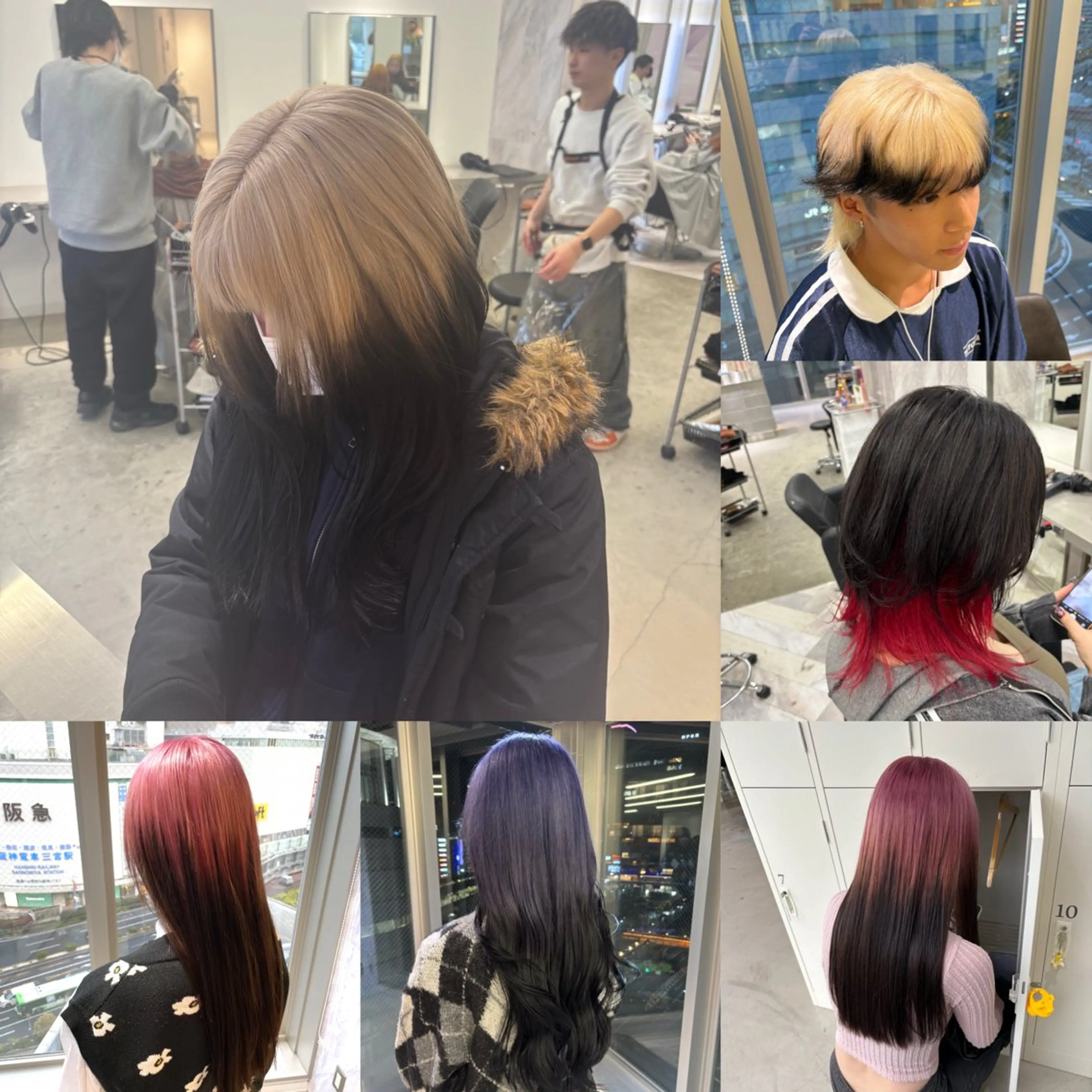 セミロング カラー デザインカラー ヘアカラー トリートメント パーマ&ブリーチ /飯牟田/GEAR.のヘアスタイル