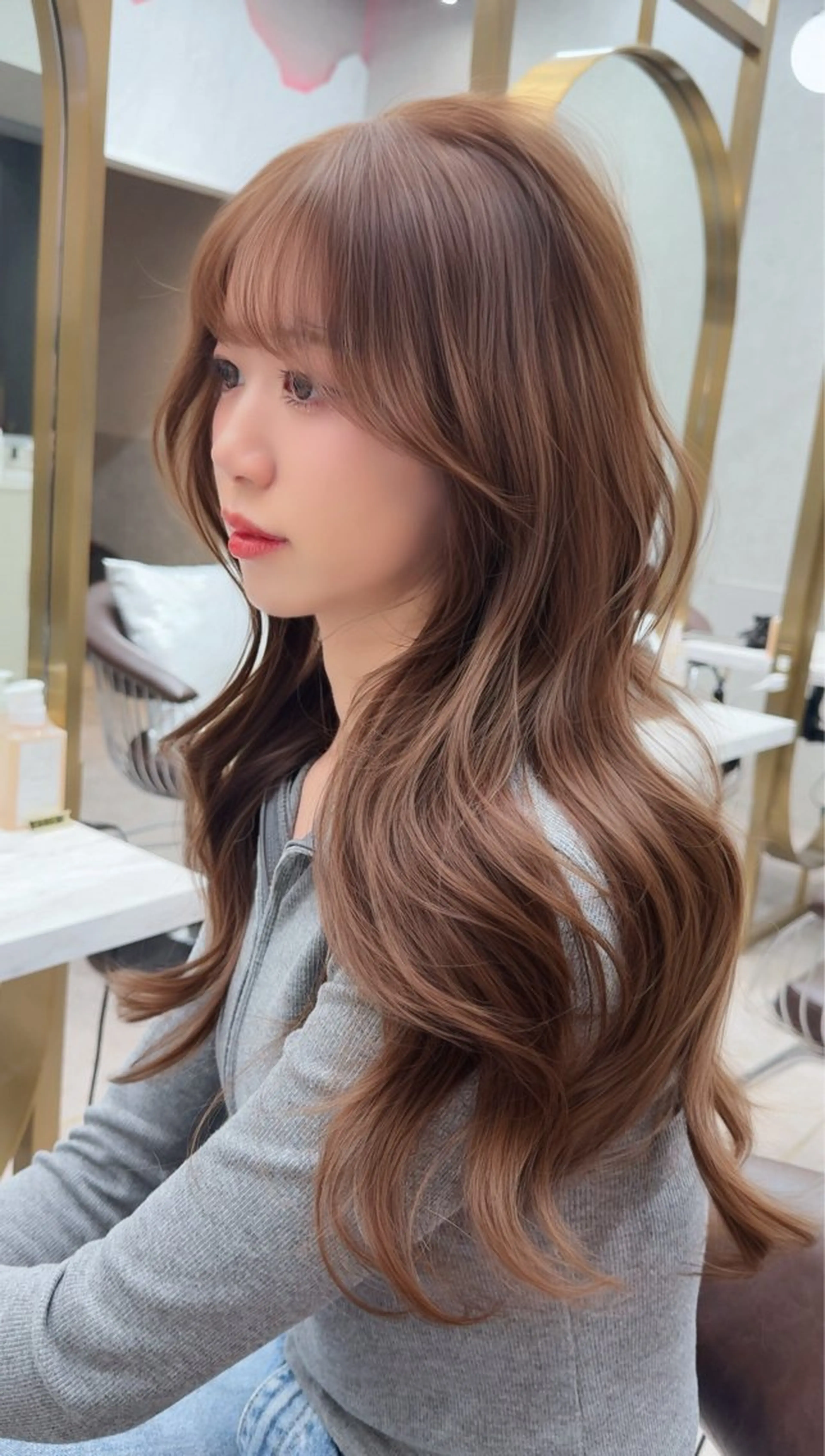 ロング カラー カット ヘアカラー トリートメント レイヤーダブルカラー KYONのヘアスタイル