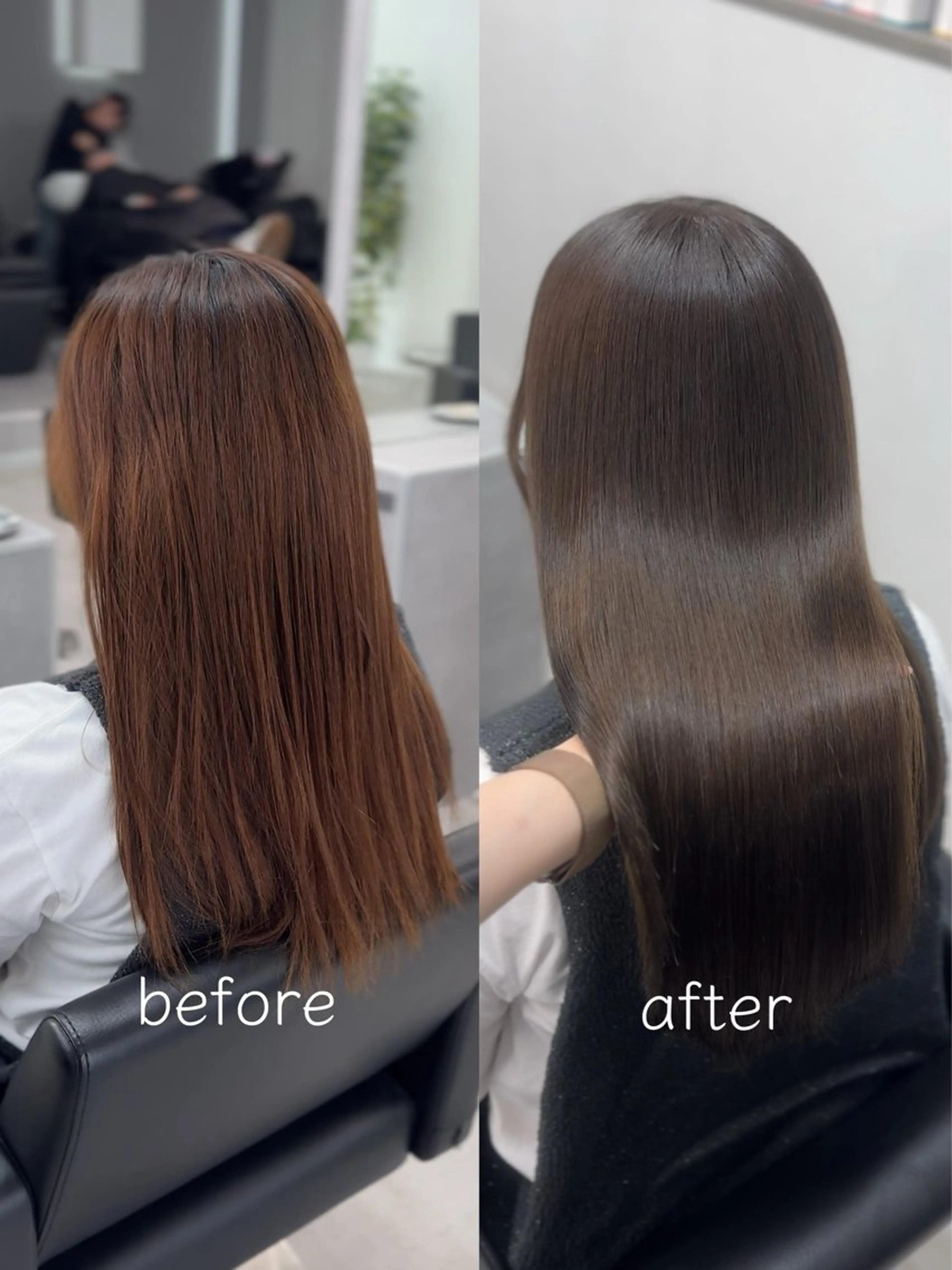 ロング 縮毛矯正 トリートメント 神戸で縮毛矯正/髪質 改善/お任せくださいのヘアスタイル