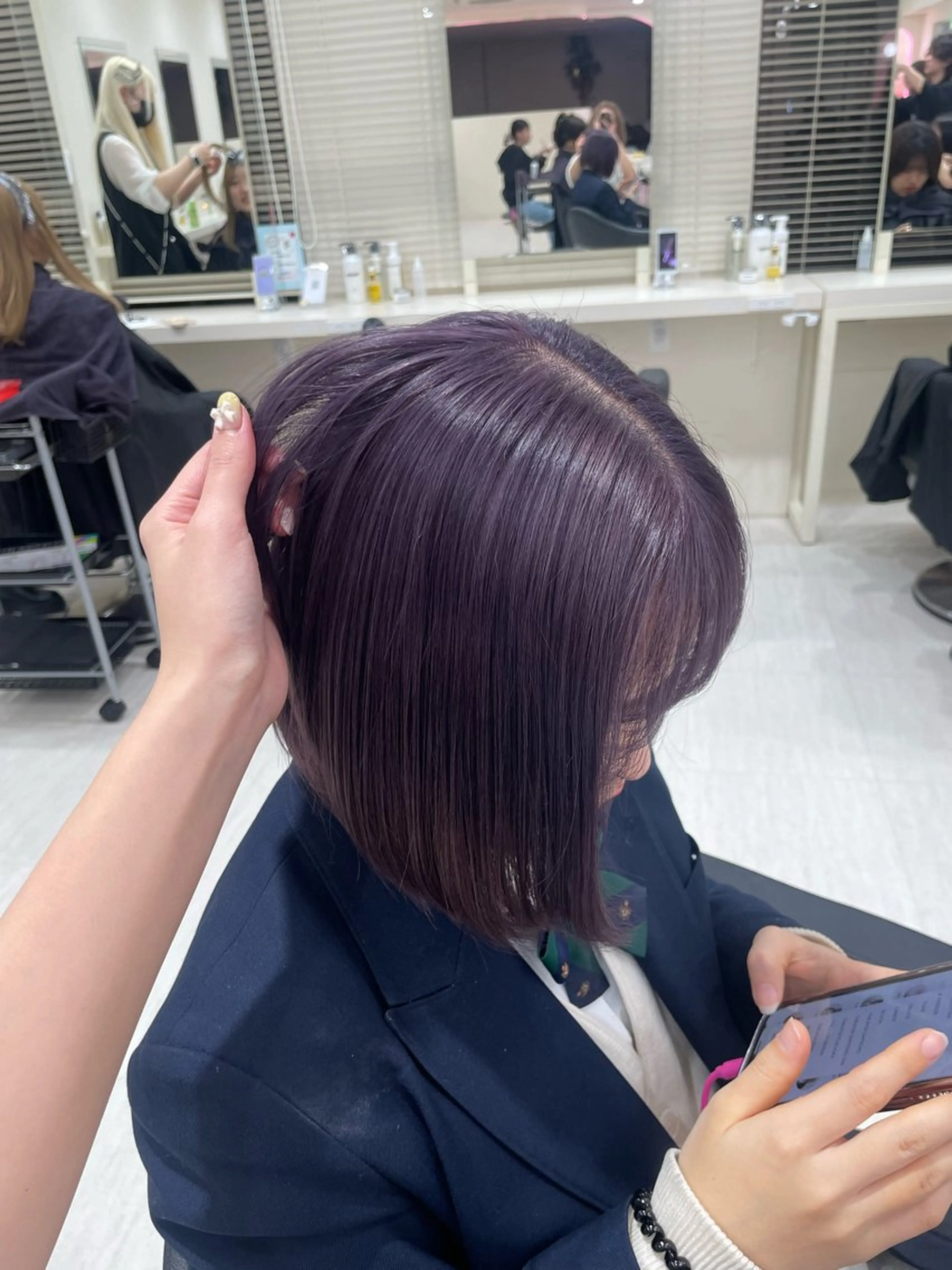 セミロング 🎀🫧透明感 ピンクラベンダー💟のヘアスタイル