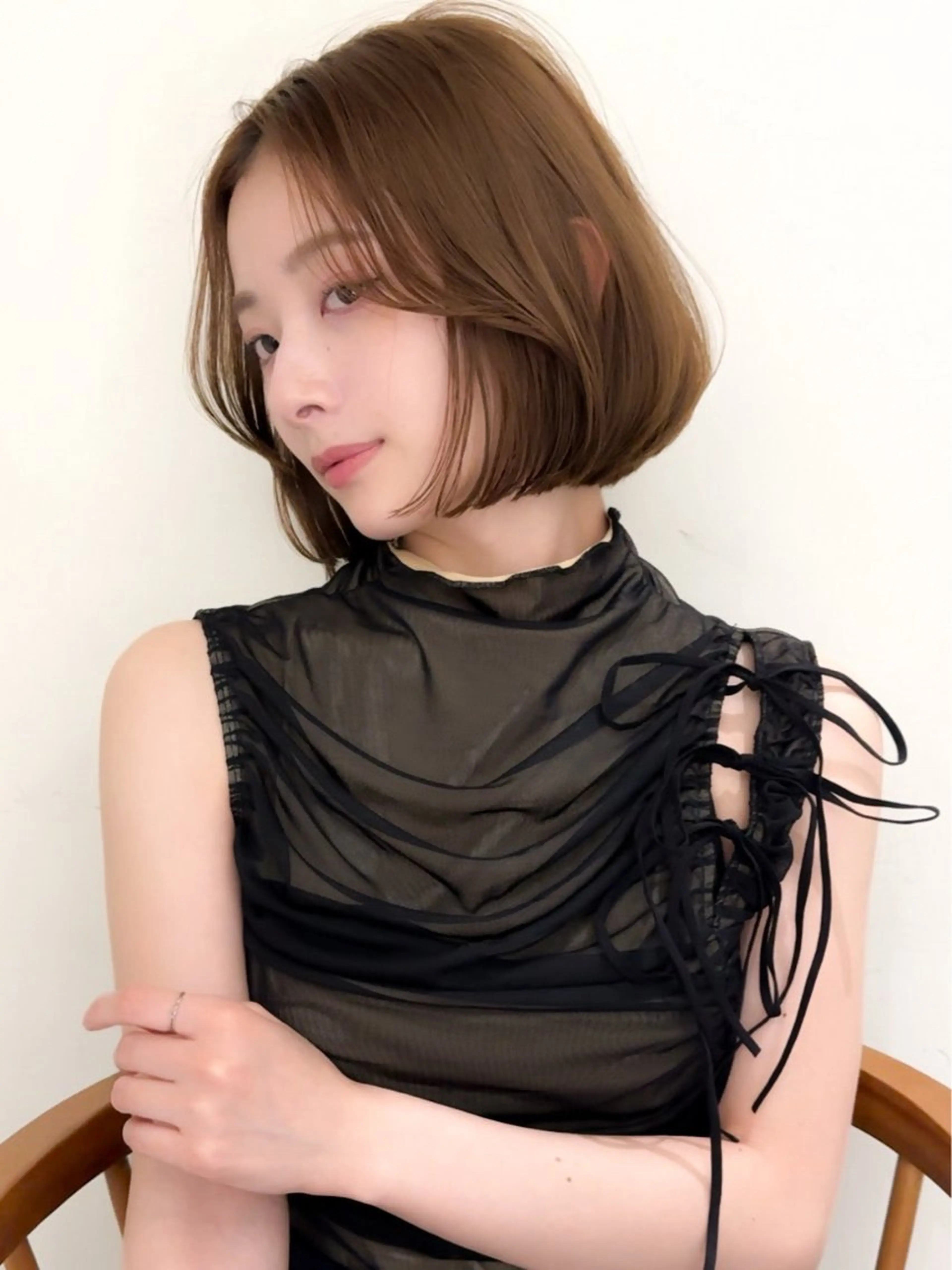 セミロング カラー ヘアアレンジ ヘアカラー 🫧透明感カラー/ 艶カラー🫧namiのヘアスタイル