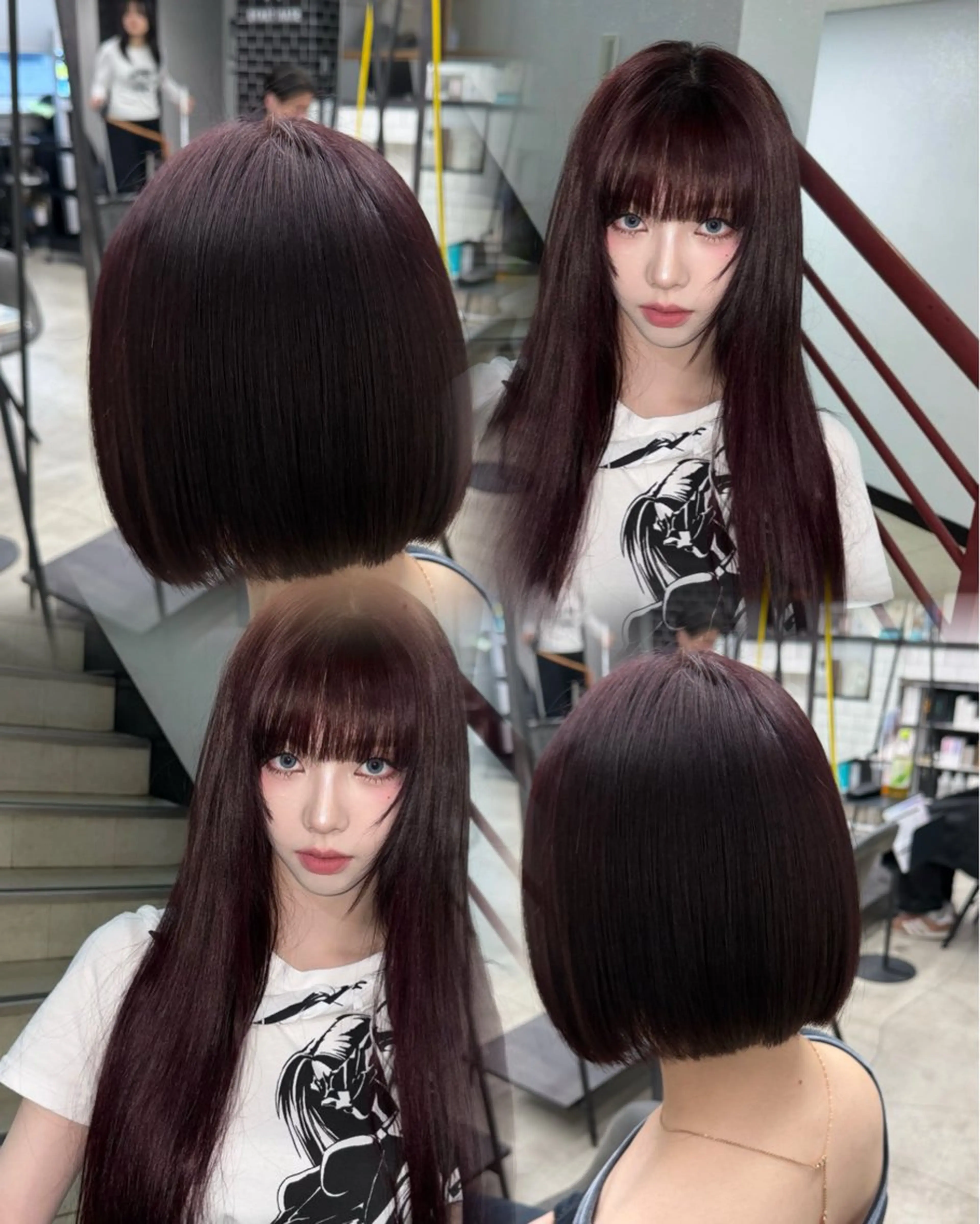 カラー ヘアカラー 縮毛矯正 トリートメント 韓国🫧髪質改善🫧 縮毛矯正🫧陽菜🫧のヘアスタイル