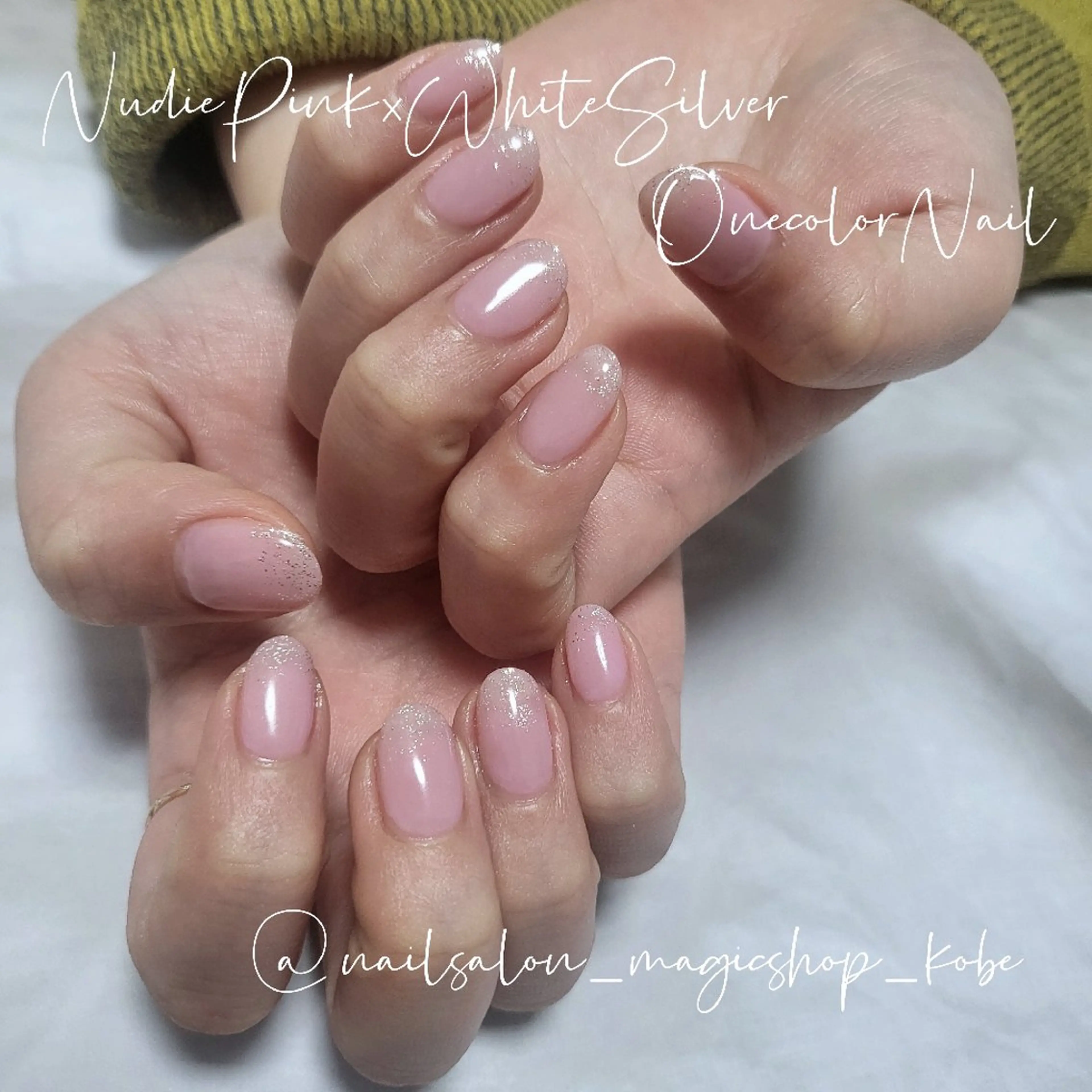 ネイル ジェルネイル グラデーション ラメ(グリッター) ラメグラデーション ワンカラーネイル ハンドネイル Nailsalon MagicShopのネイルデザイン