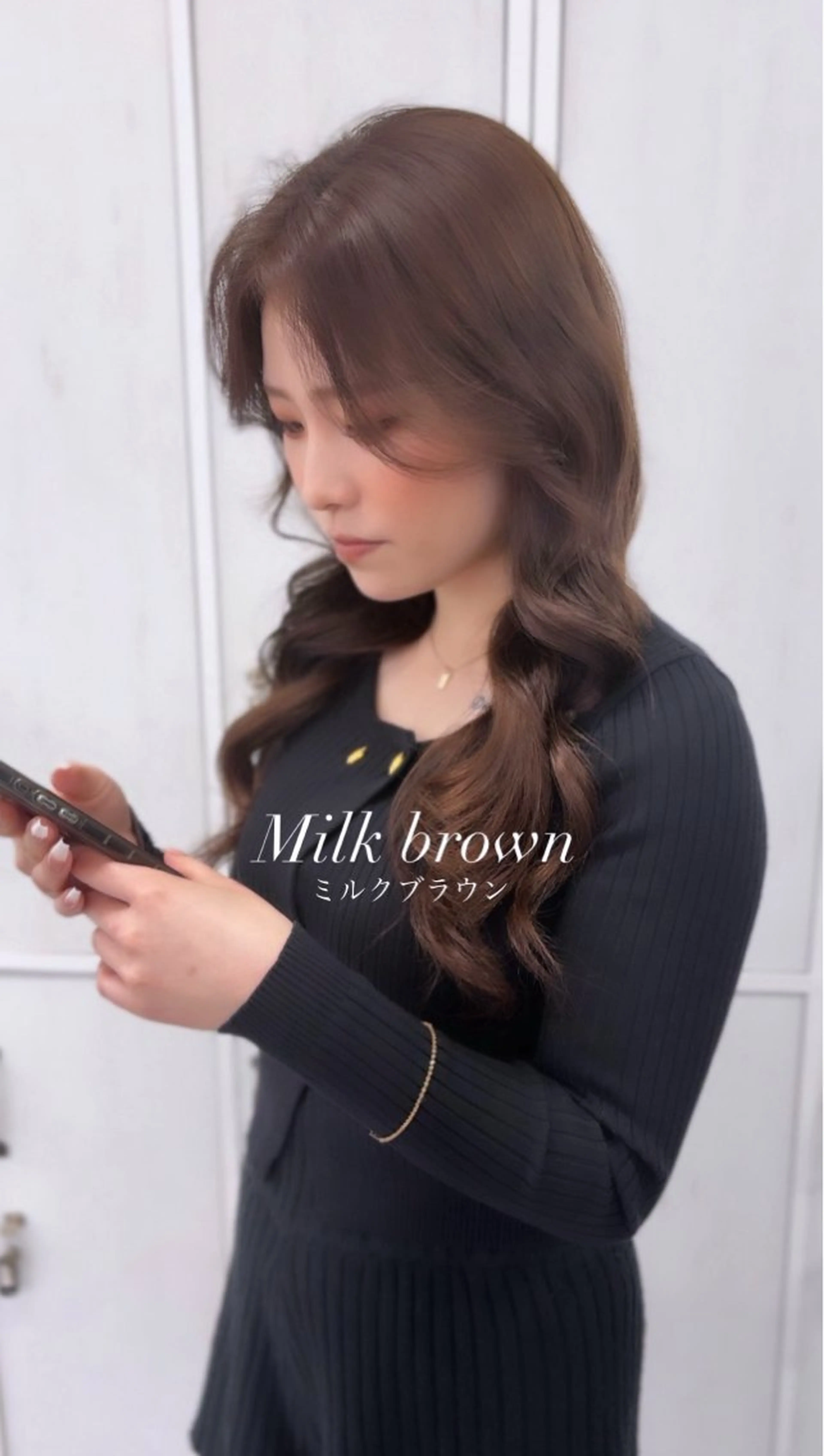 セミロング カラー ブリーチ ブラウンカラー TORA【Li's /東大阪布施美容室】のヘアスタイル