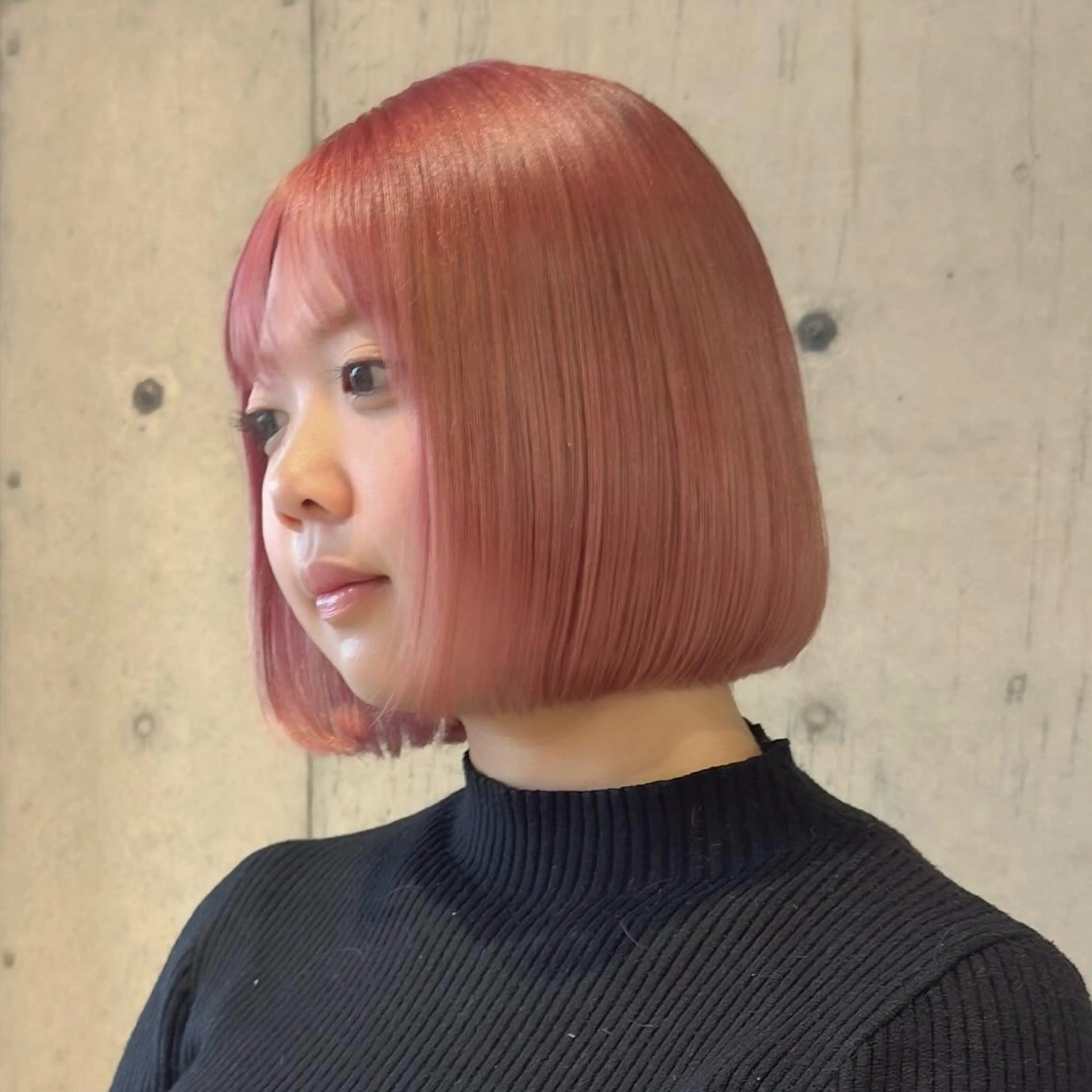 ショート カラー ベージュカラー ピンクカラー ピンクベージュ カット ヘアカラー トリートメント 透明感/血色カラー/ 似合せレイヤー/ゆいのヘアスタイル