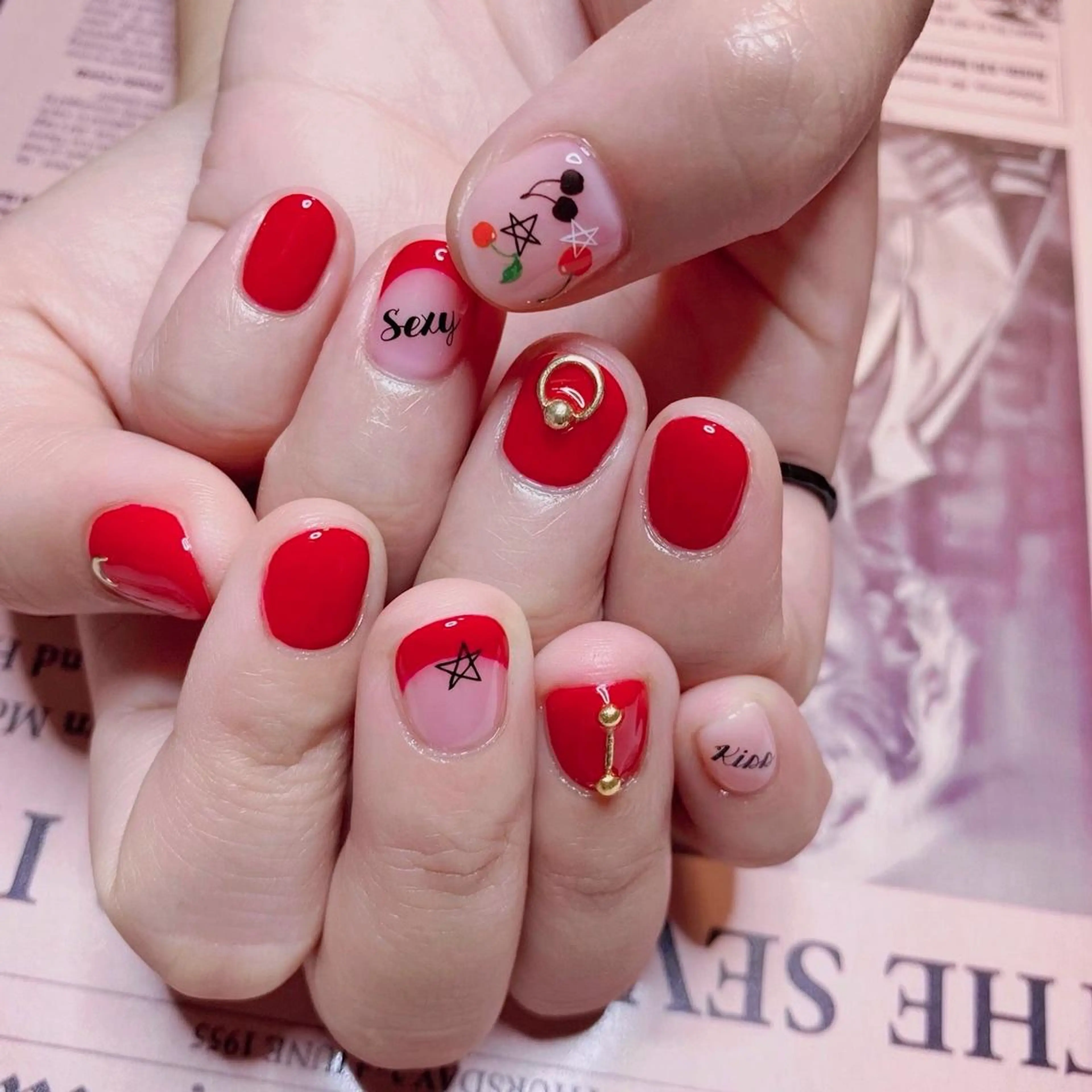 ネイル マツエク・マツパ ハンドネイル NOI ROUGEのネイルデザイン