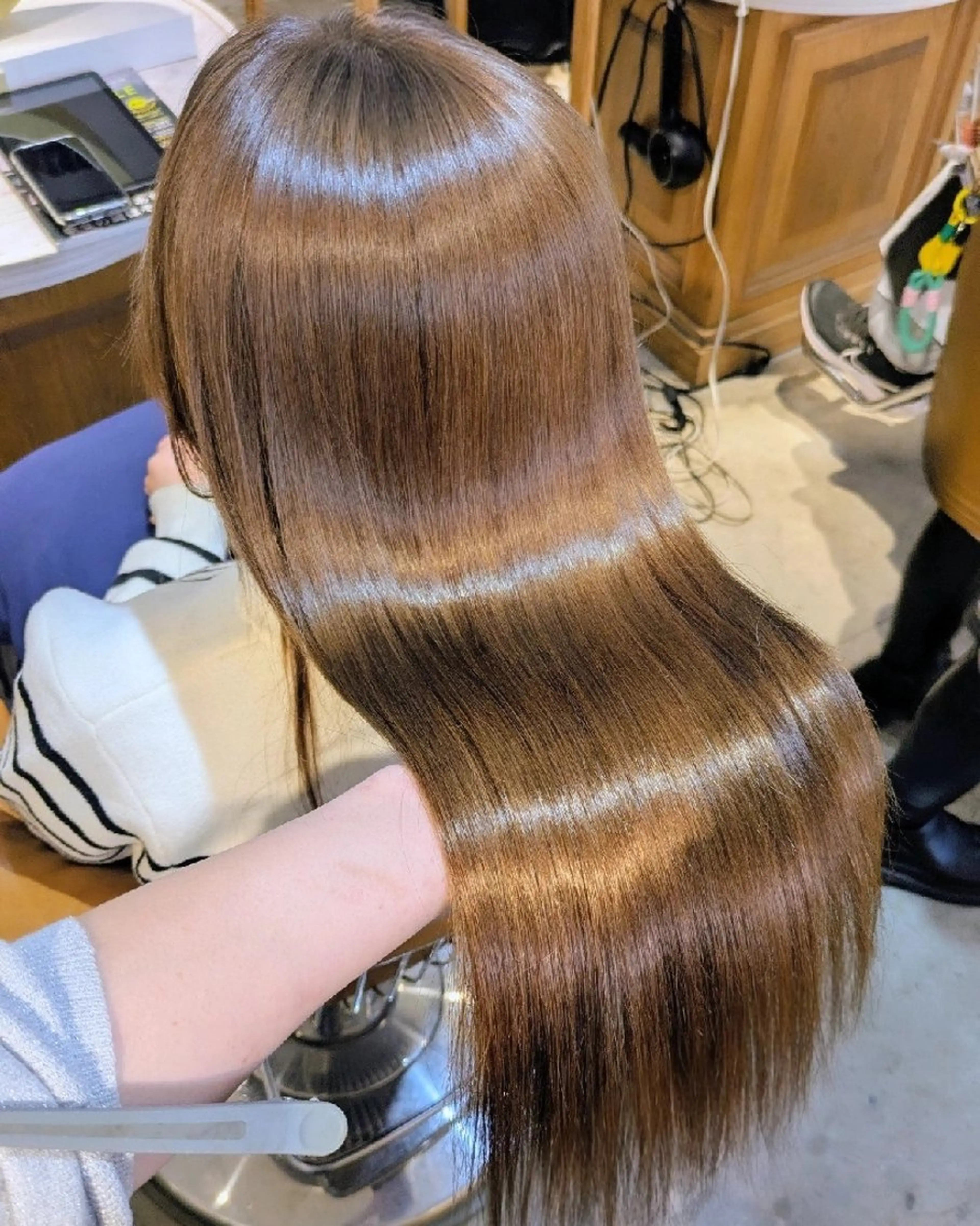 ロング カット 縮毛矯正 トリートメント 縮毛矯正/レイヤー 💎やまもとちひろのヘアスタイル