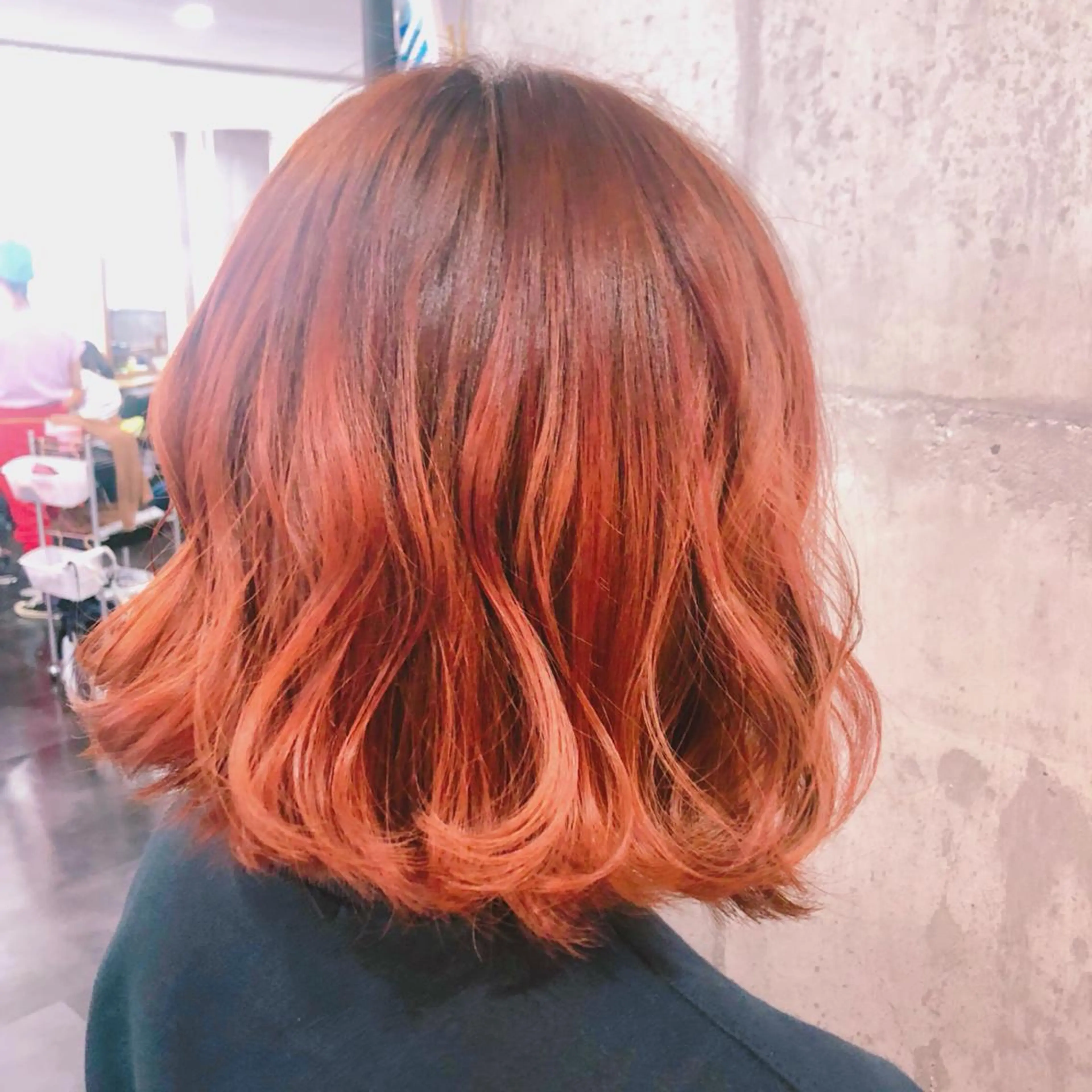 ミディアム カラー オレンジ 髪質改善💓艶髪💓 暖色💗加藤あゆみのヘアスタイル