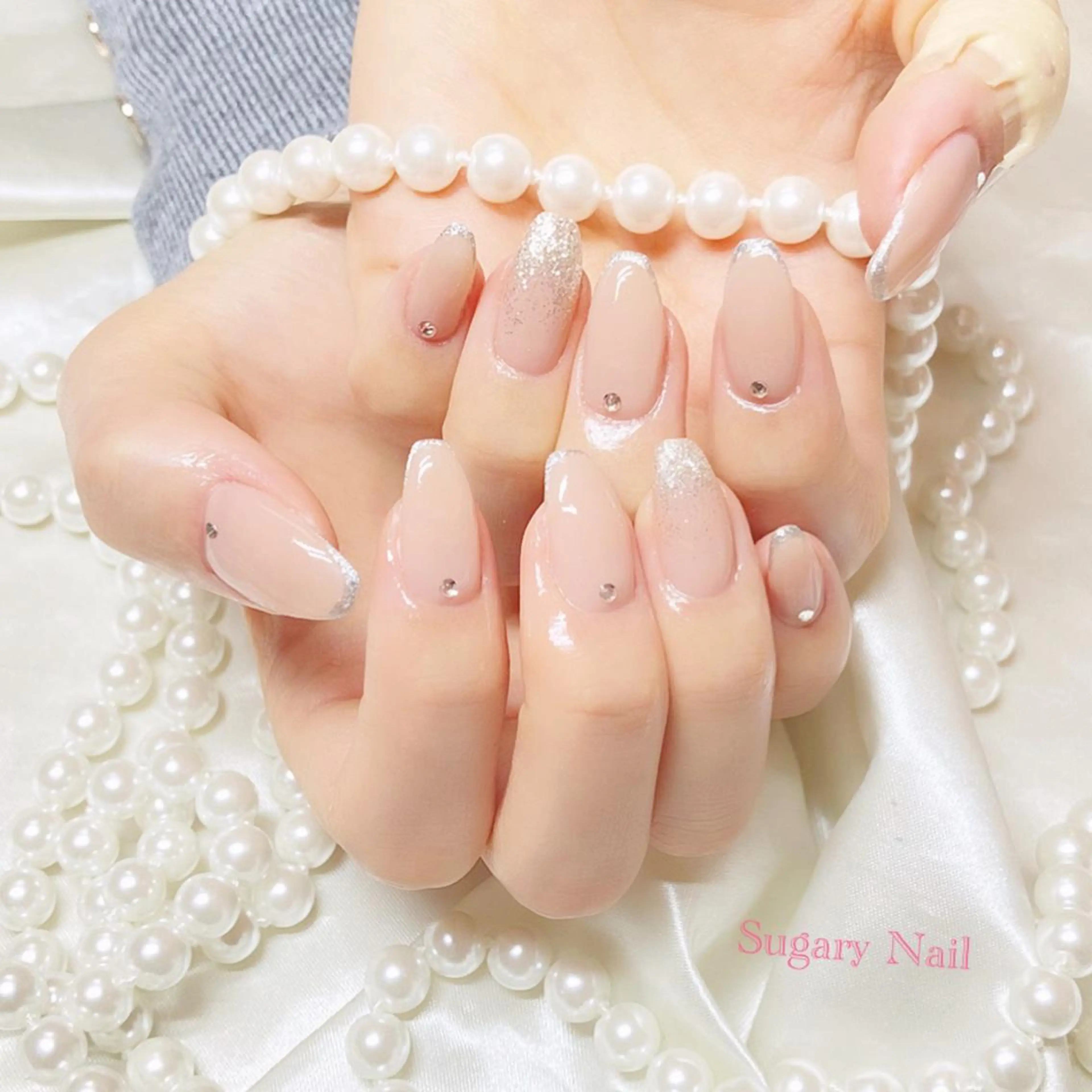 ネイル アートネイル ストーンネイル ハンドネイル SugaryNail Rinaのネイルデザイン