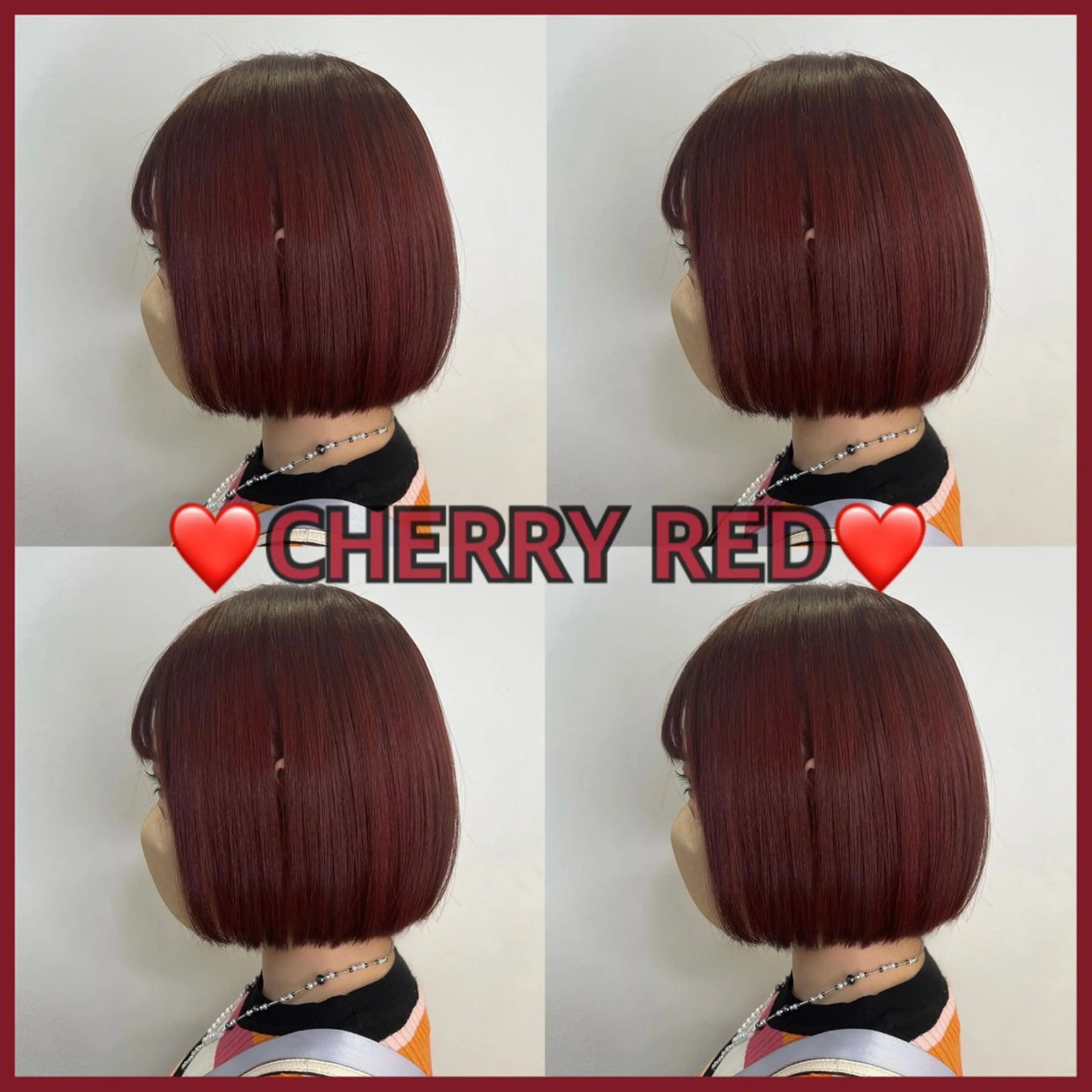 ショート カラー レッドカラー 🦋エクステ🦋 TOMOKAのヘアスタイル