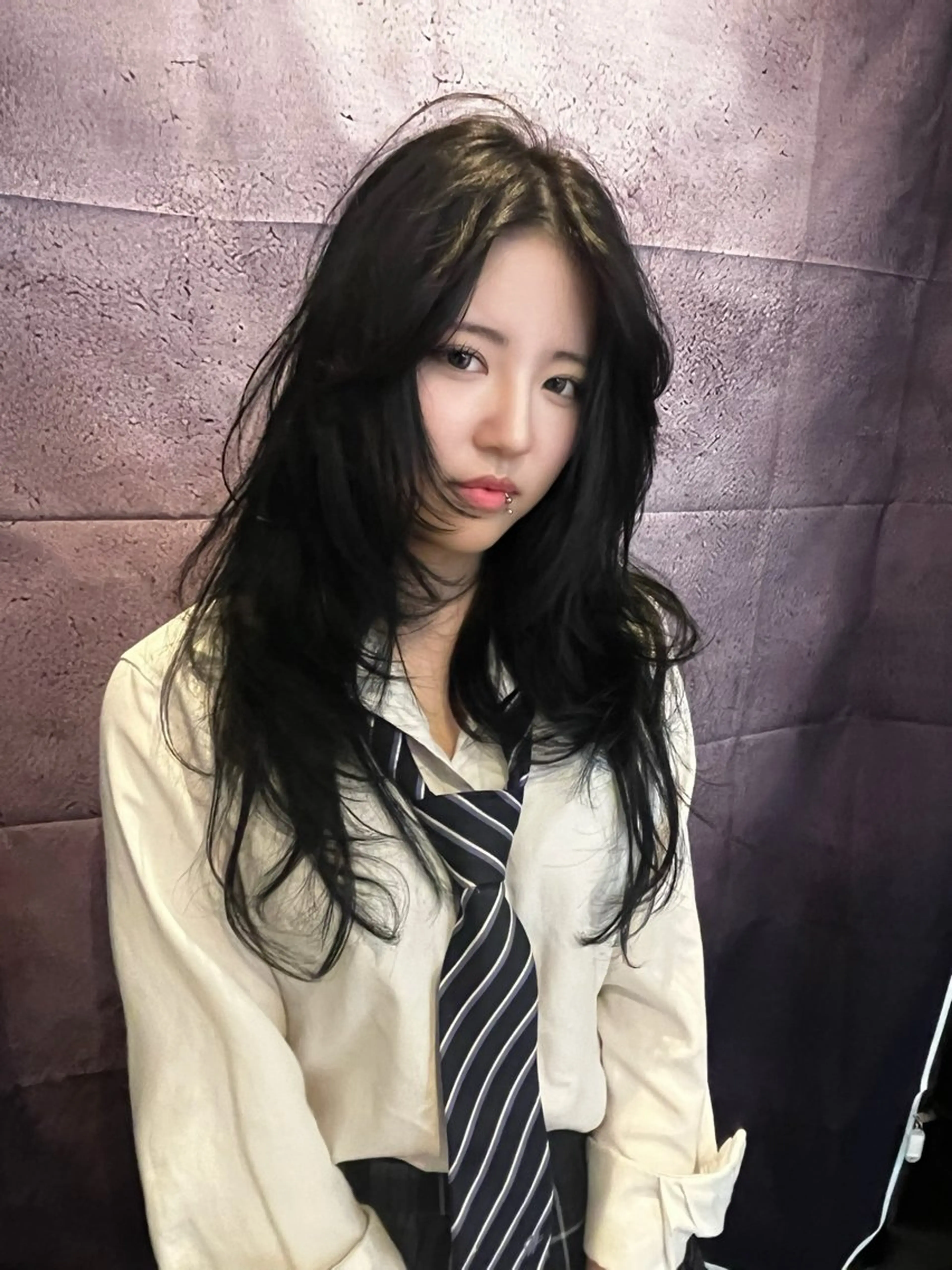 ロング カラー ベージュカラー ブリーチ デザインカラー ダブルカラー ハイトーンカラー 💖艶ハイトーン美髪 改善💖ケンシンのヘアスタイル