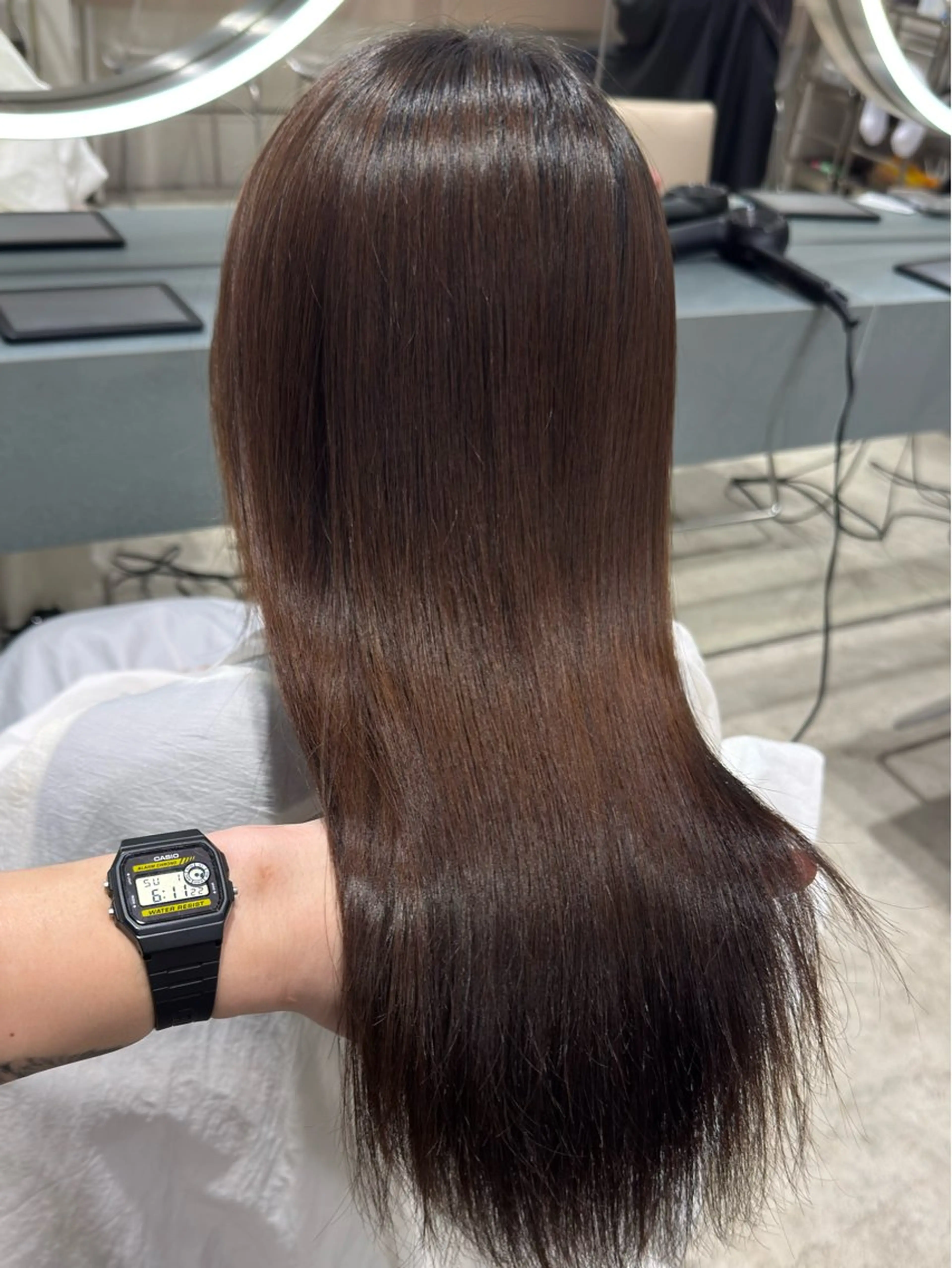 ミディアム カラー カット 縮毛矯正 トリートメント 立川/レイヤー/ 複雑履歴/ 西川翔真のヘアスタイル