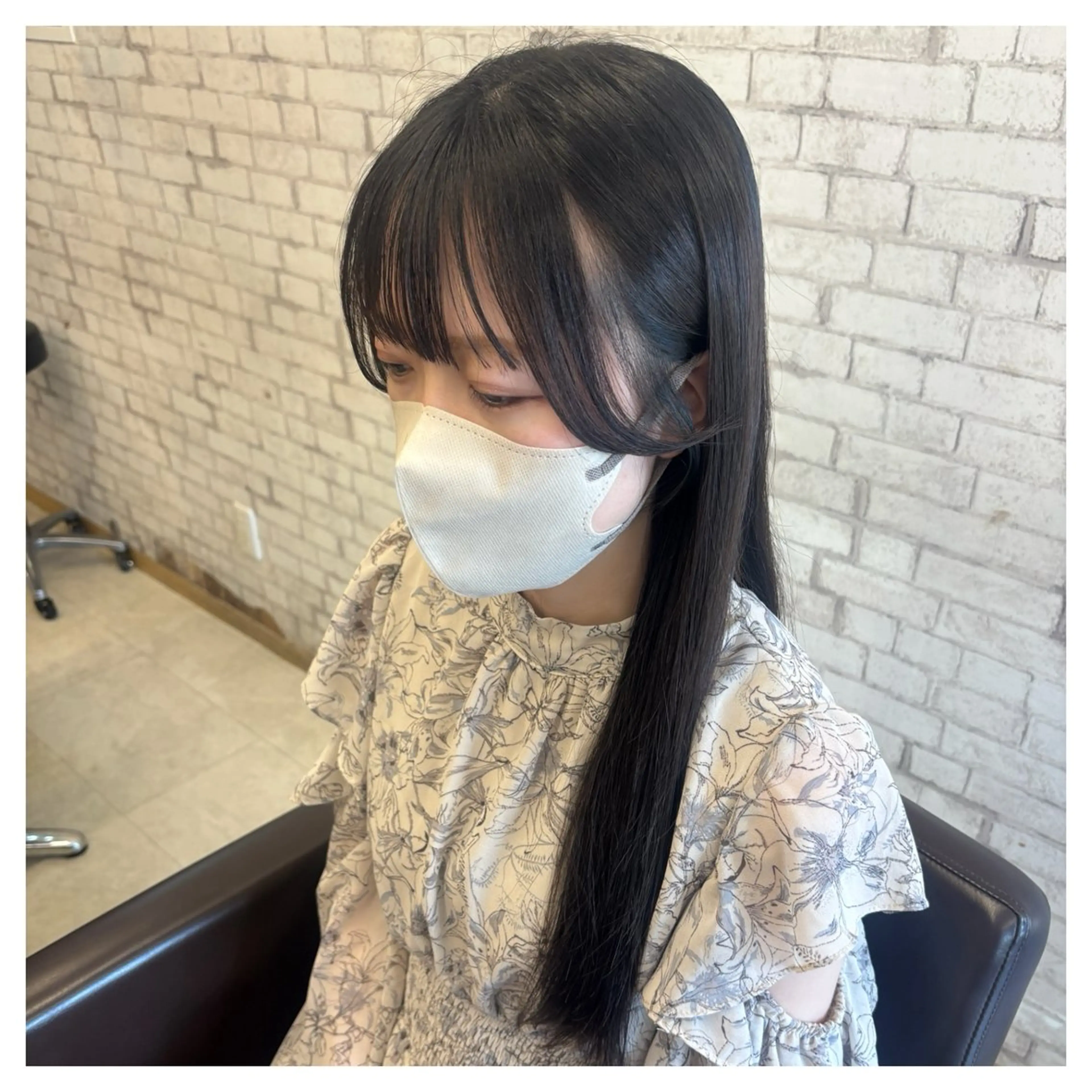 ロング カット パーマ 船曳 鈴菜のヘアスタイル