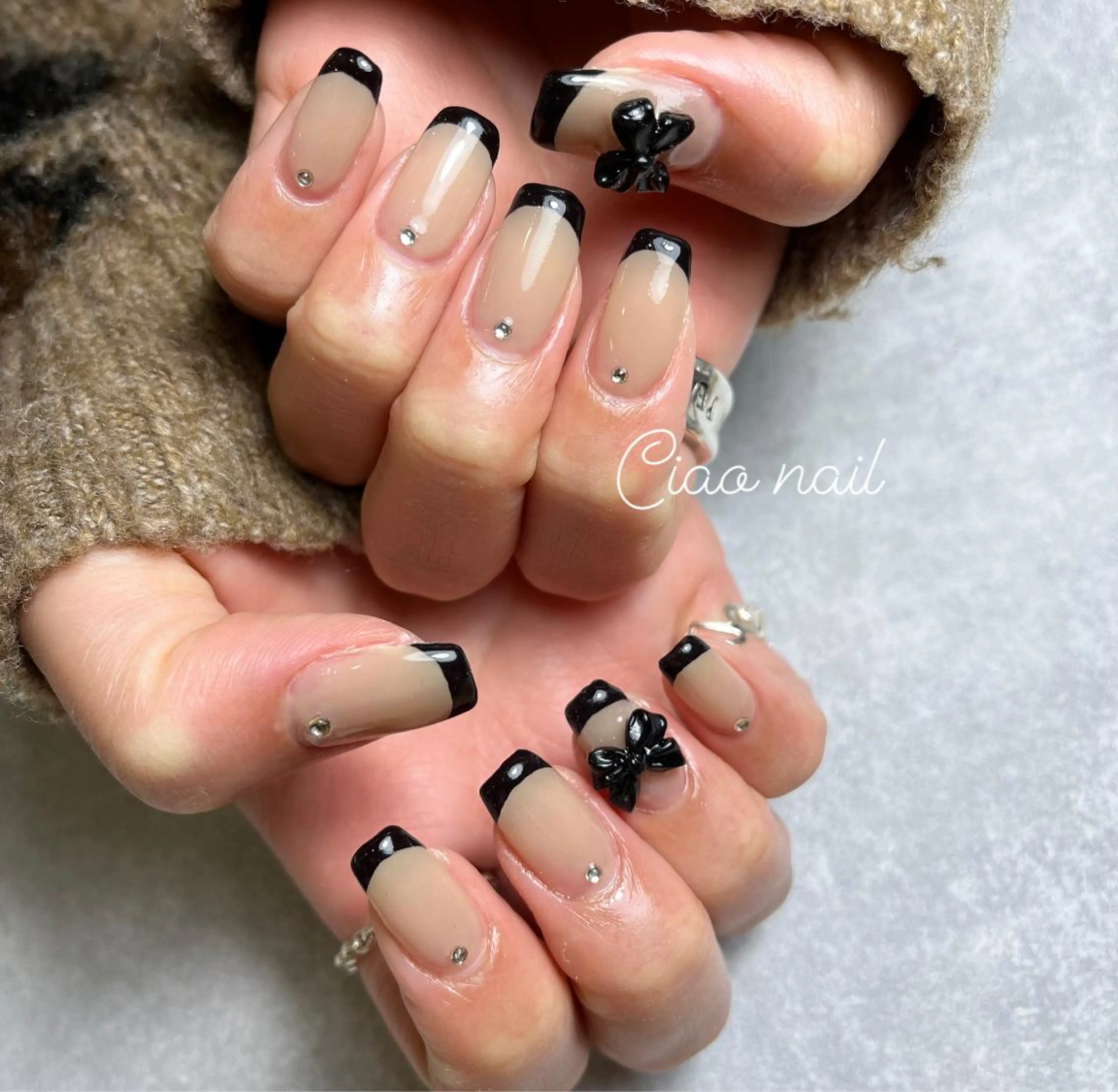 ネイル クリアネイル フレンチネイル #Amin nail salonのネイルデザイン