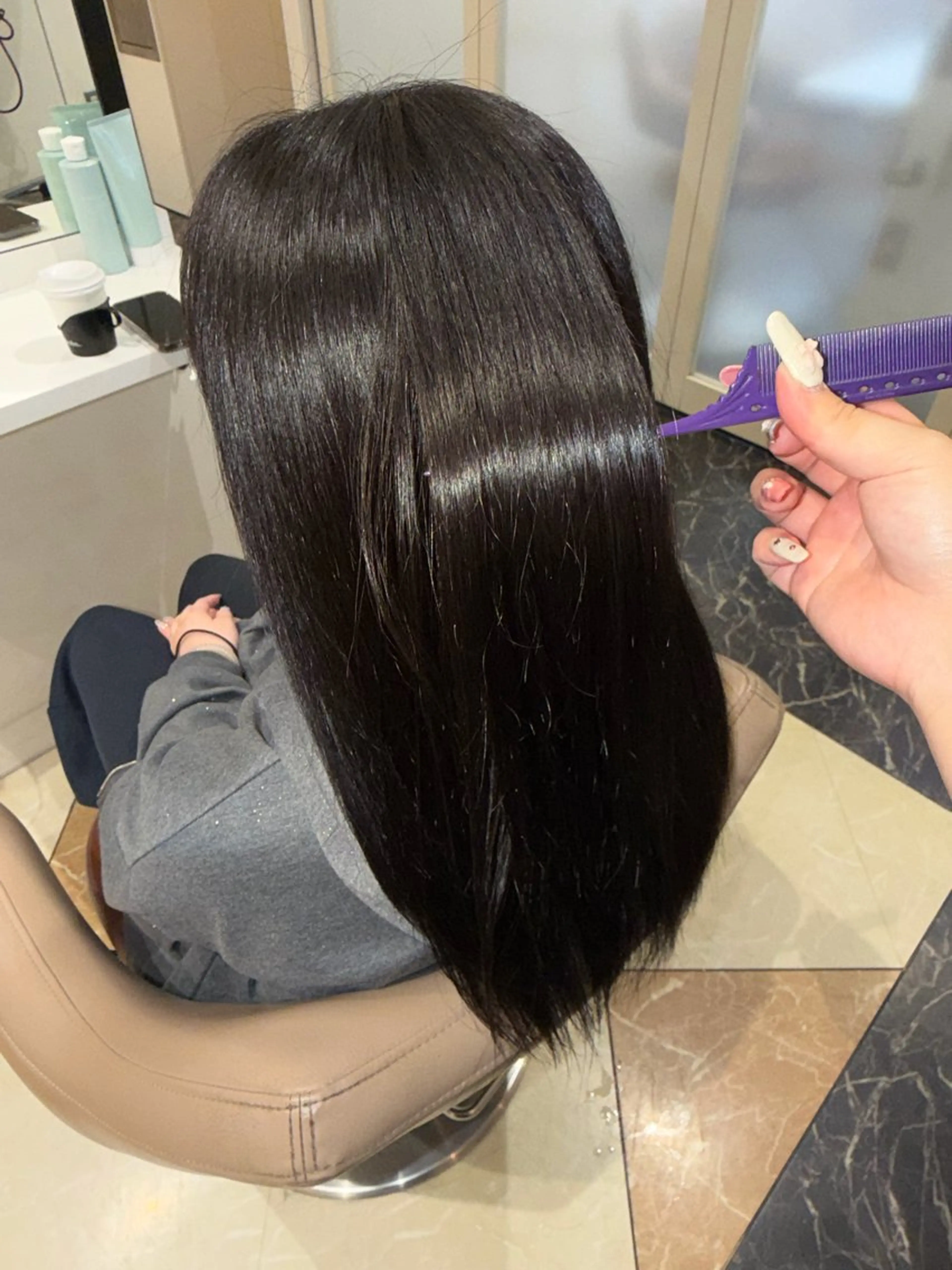 ロング カット トリートメント 髪質改善カラー なーこ💖🌈のヘアスタイル