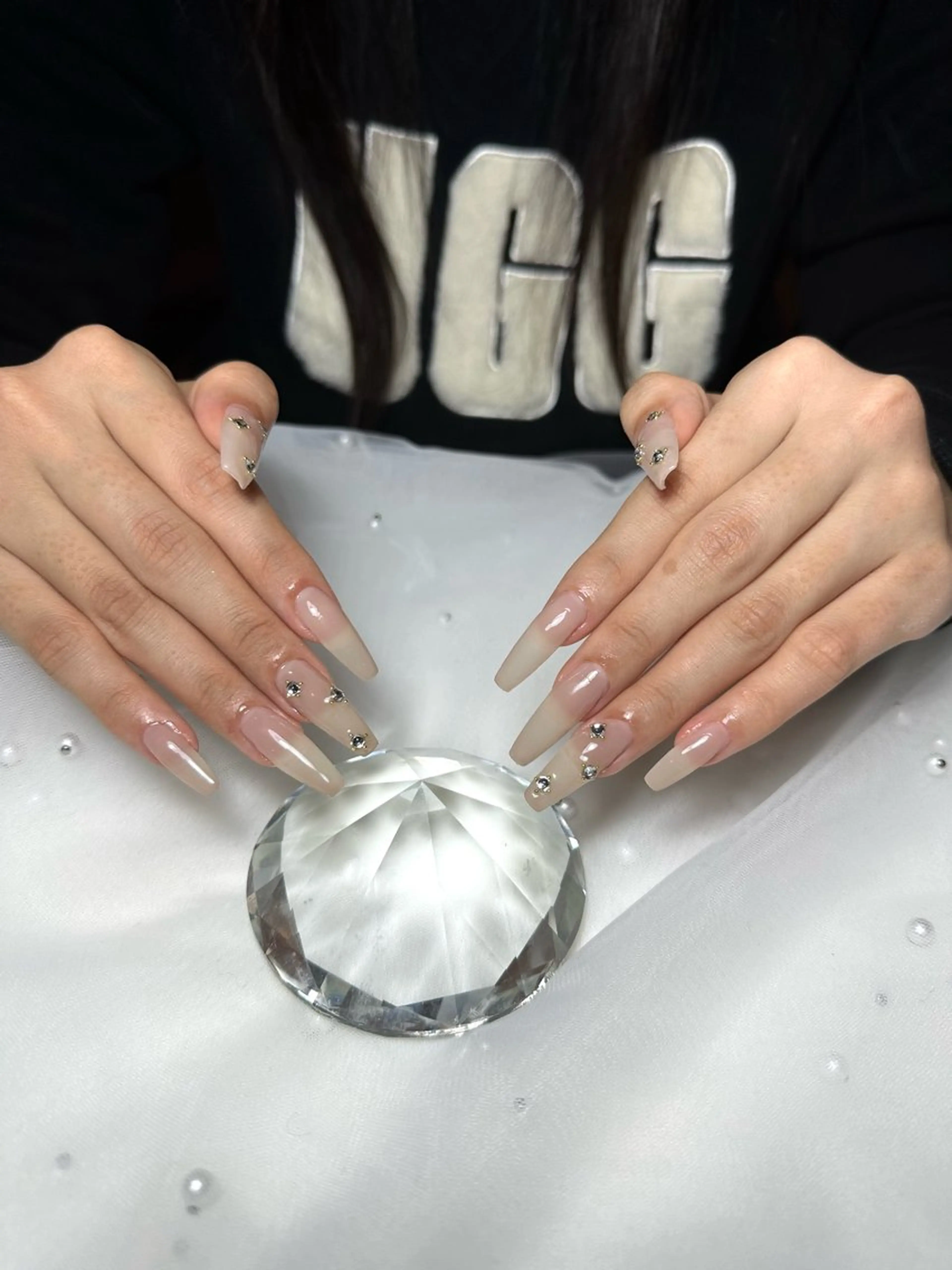 ネイル ロングネイル オフィスネイル ワンカラーネイル ネイルチップ ワンホンネイル ハンドネイル pikarin nailsのネイルデザイン