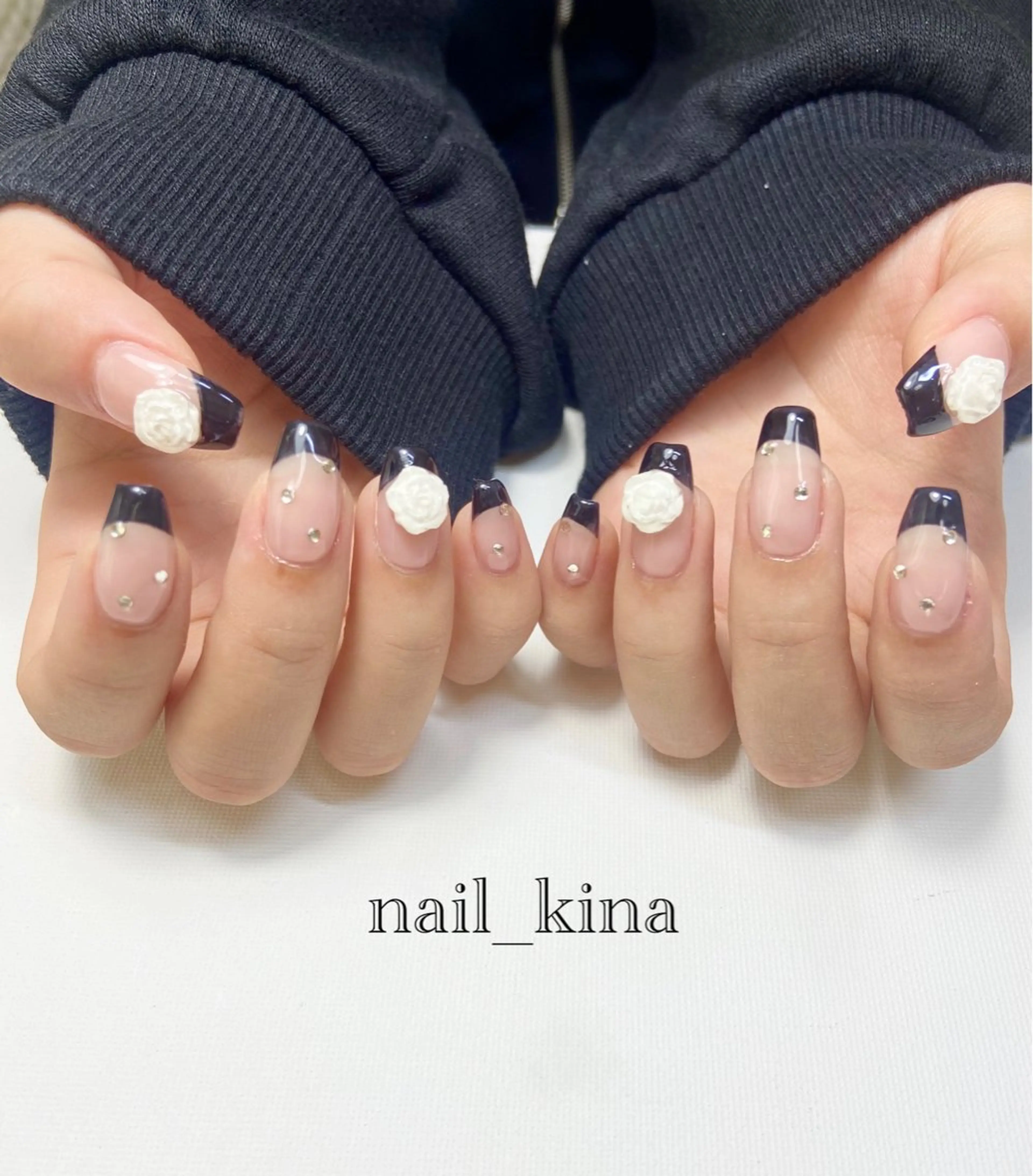 ネイル フレンチネイル 持ち込み nail_ kinaのネイルデザイン