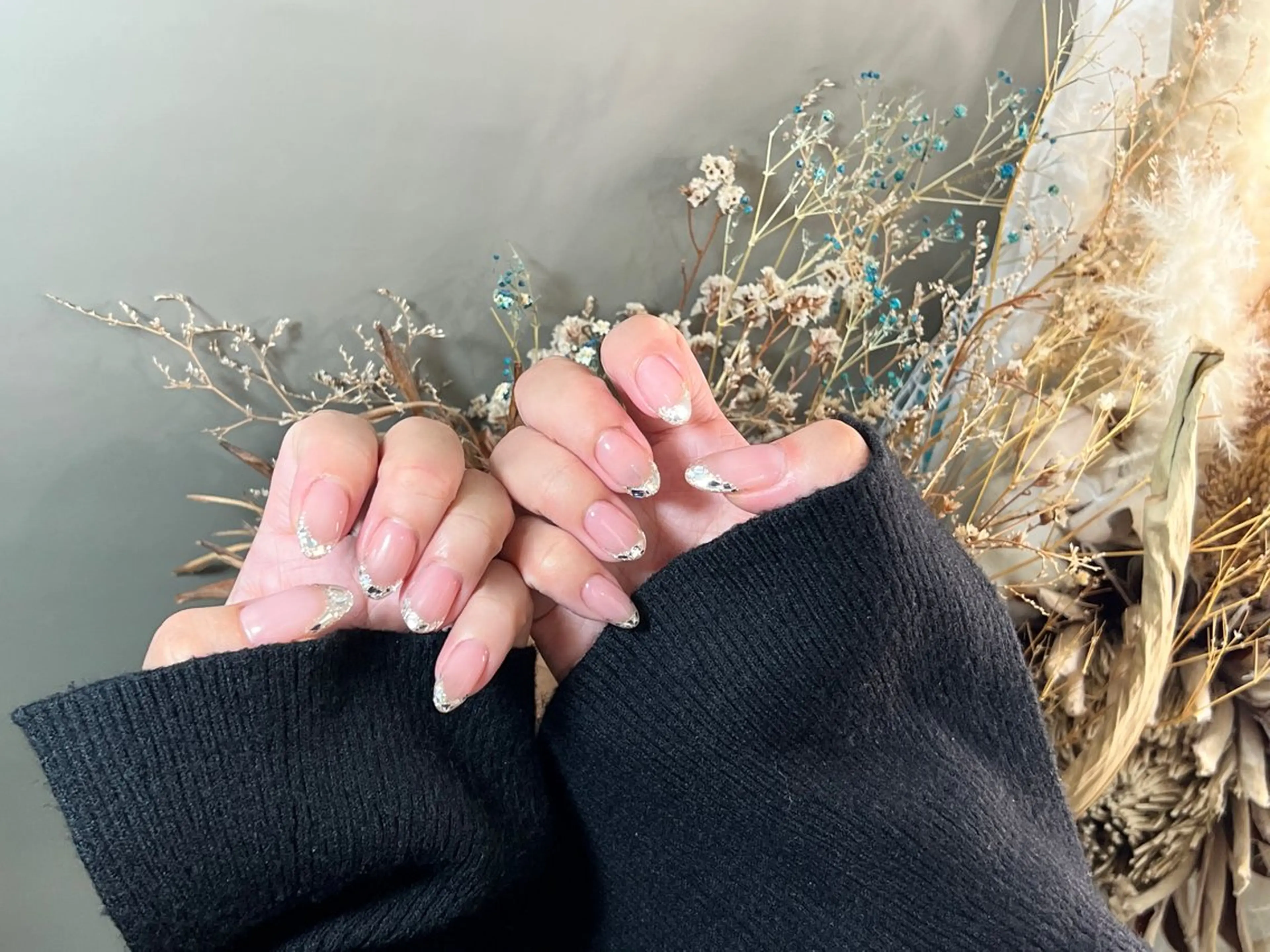 ネイル フレンチネイル ガラスフレンチ 🌷 Ryoko🌷のネイルデザイン