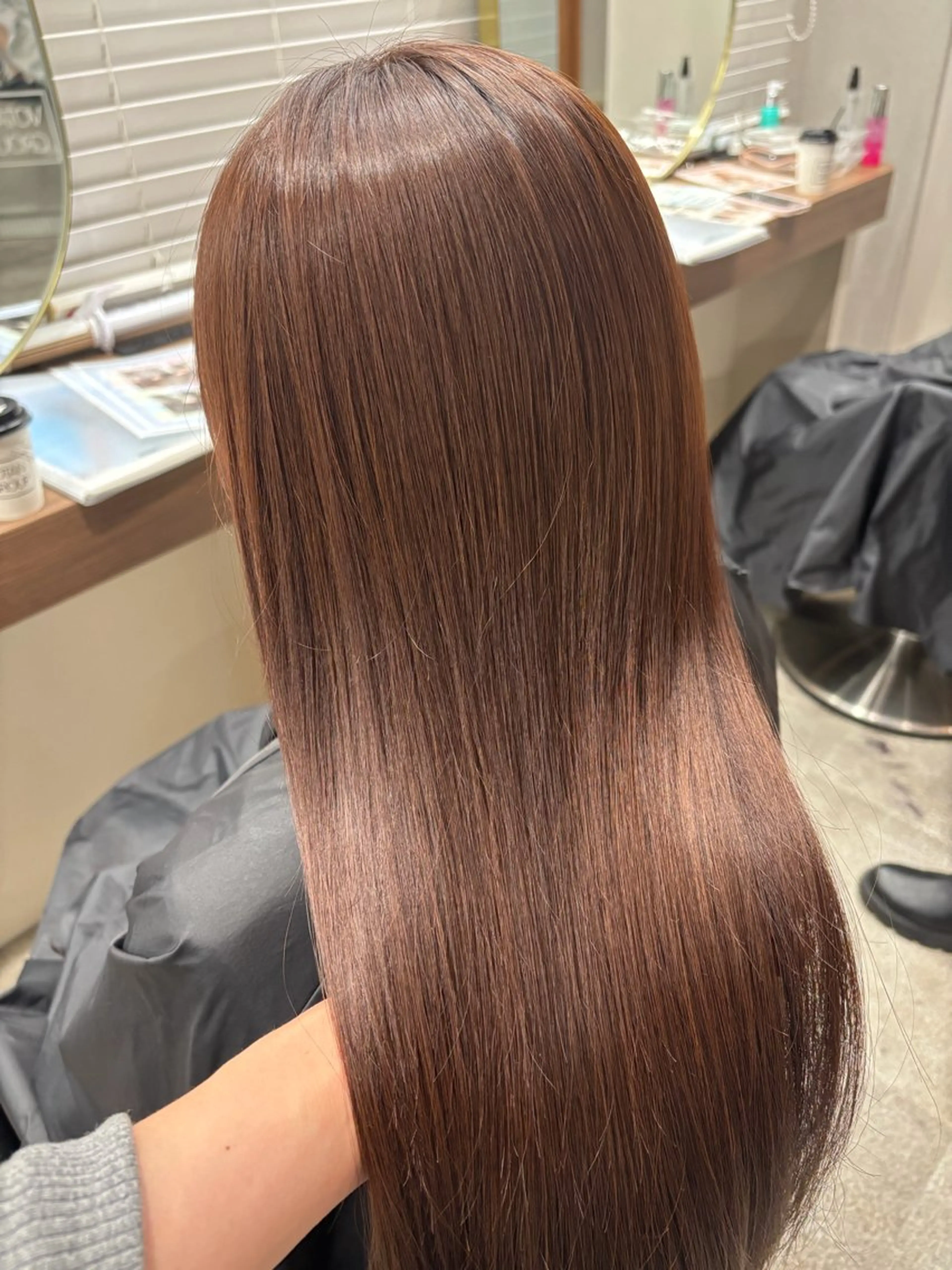 ロング ヘアカラー トリートメント 藤野 結衣のヘアスタイル