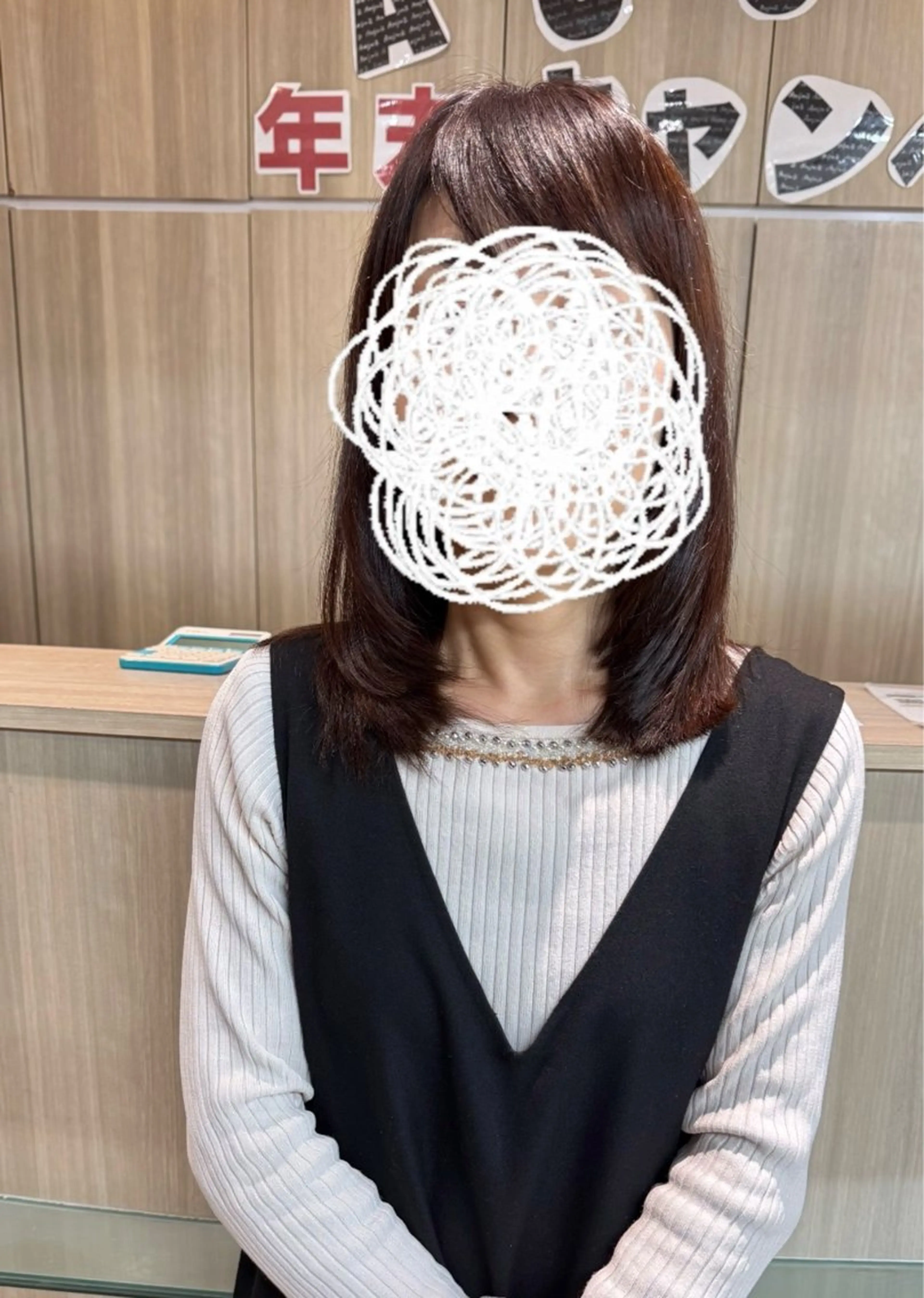 ミディアム カラー りんたろー /縮毛矯正のヘアスタイル