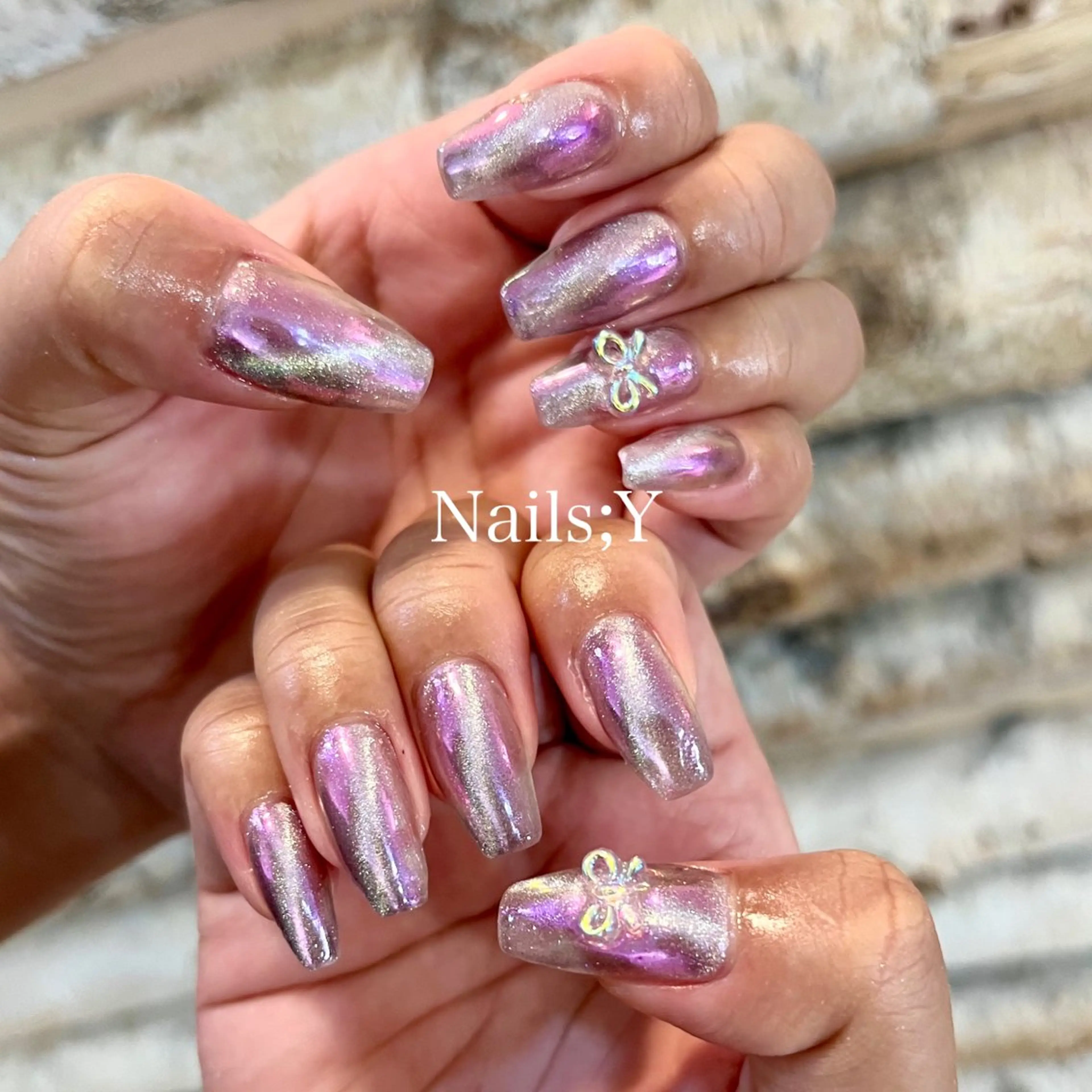 ネイル オーロラネイル マグネットネイル yo koのネイルデザイン