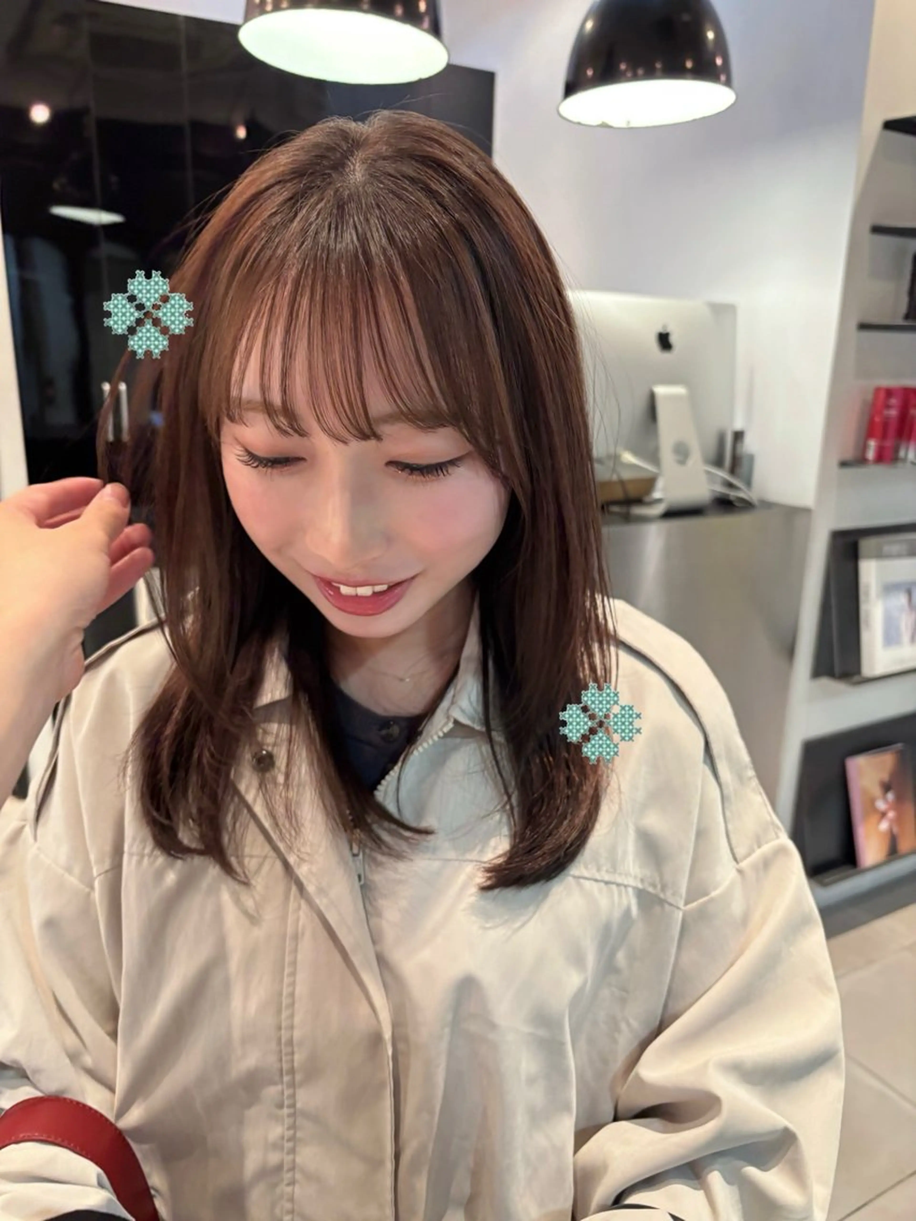セミロング カラー 透明感カラー イルミナカラー ヘアカラー rizu🤎/ ボブ /ブラウンカラーのヘアスタイル