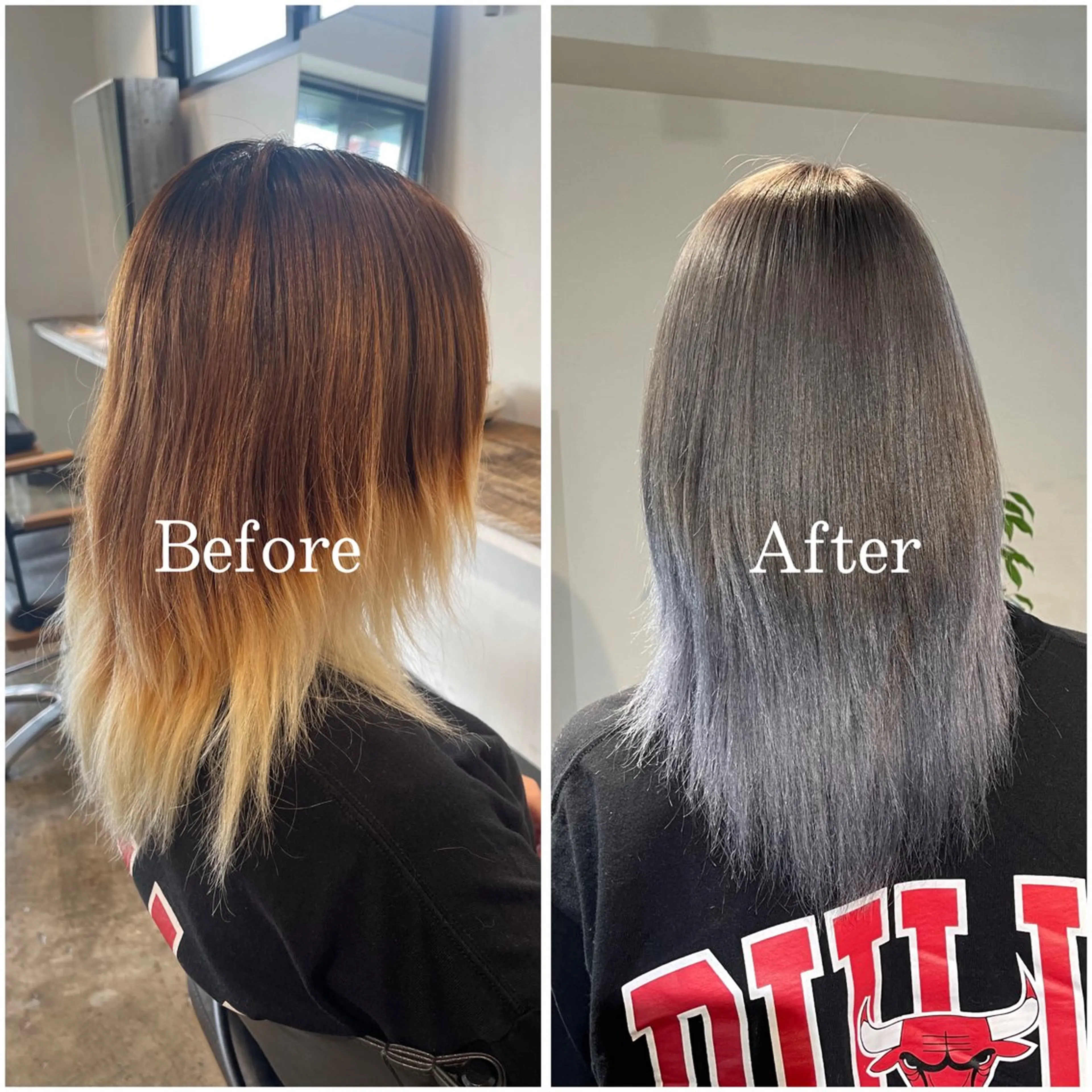 ロング カラー ブリーチ デザインカラー ハイトーンカラー ムラ修正/ ハイトーン💖Riaのヘアスタイル