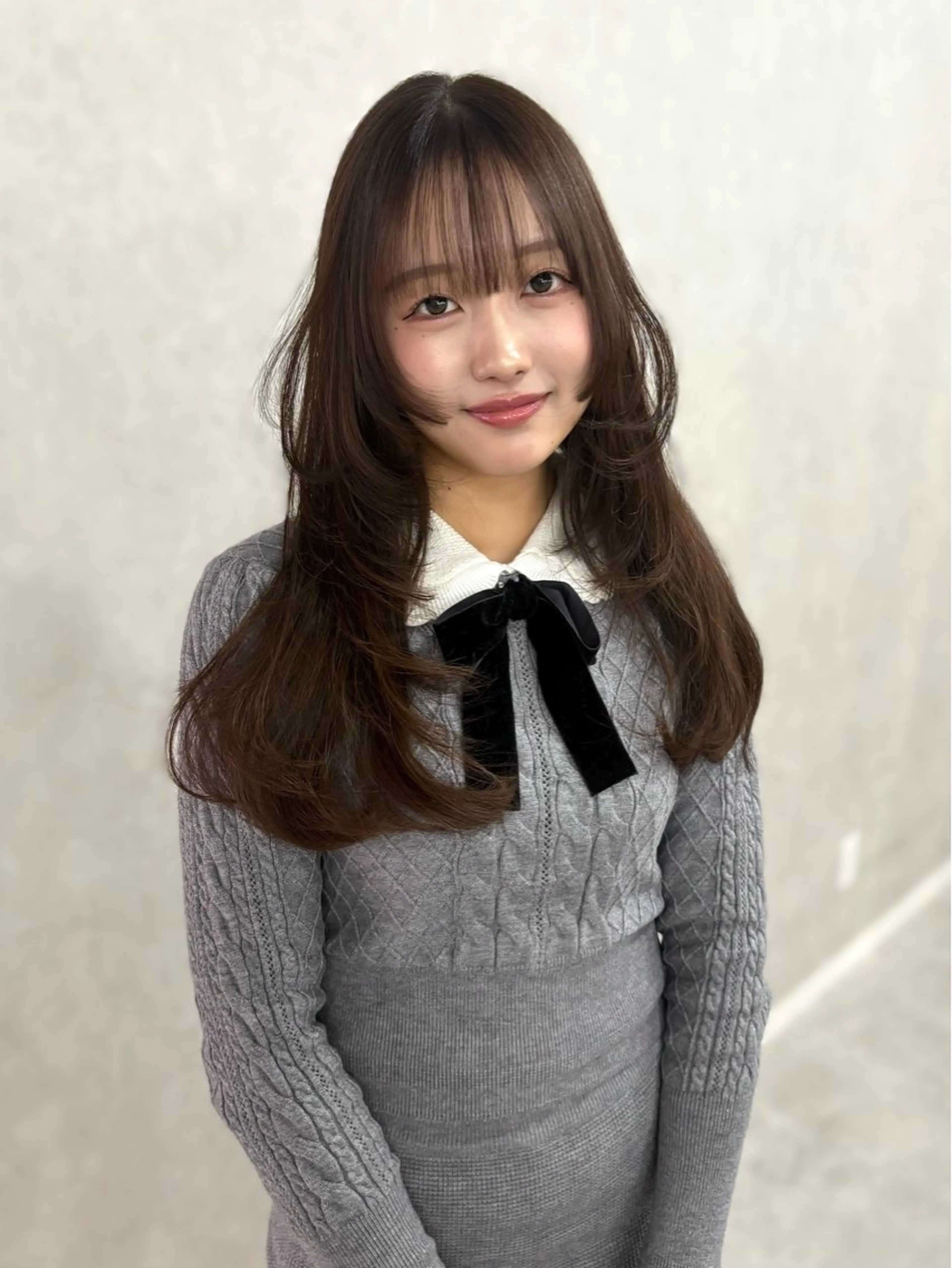 ロング カラー レイヤーカット カット ヘアカラー 盛れる顔まわり✨🎀 レイヤー別所好葉のヘアスタイル