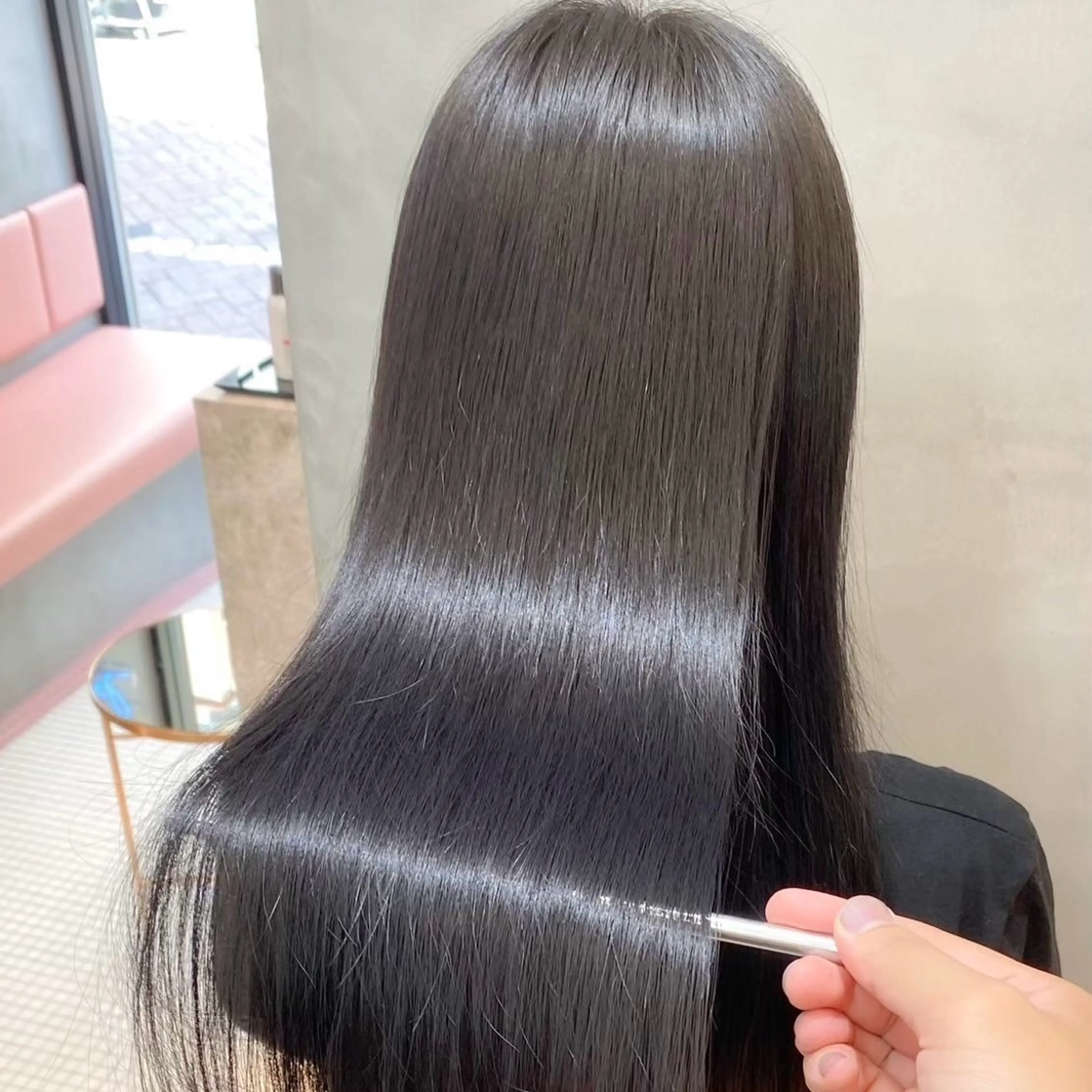 セミロング カット 縮毛矯正 トリートメント 髪質改善/縮毛矯正/ 韓国ヘア/矢野のヘアスタイル