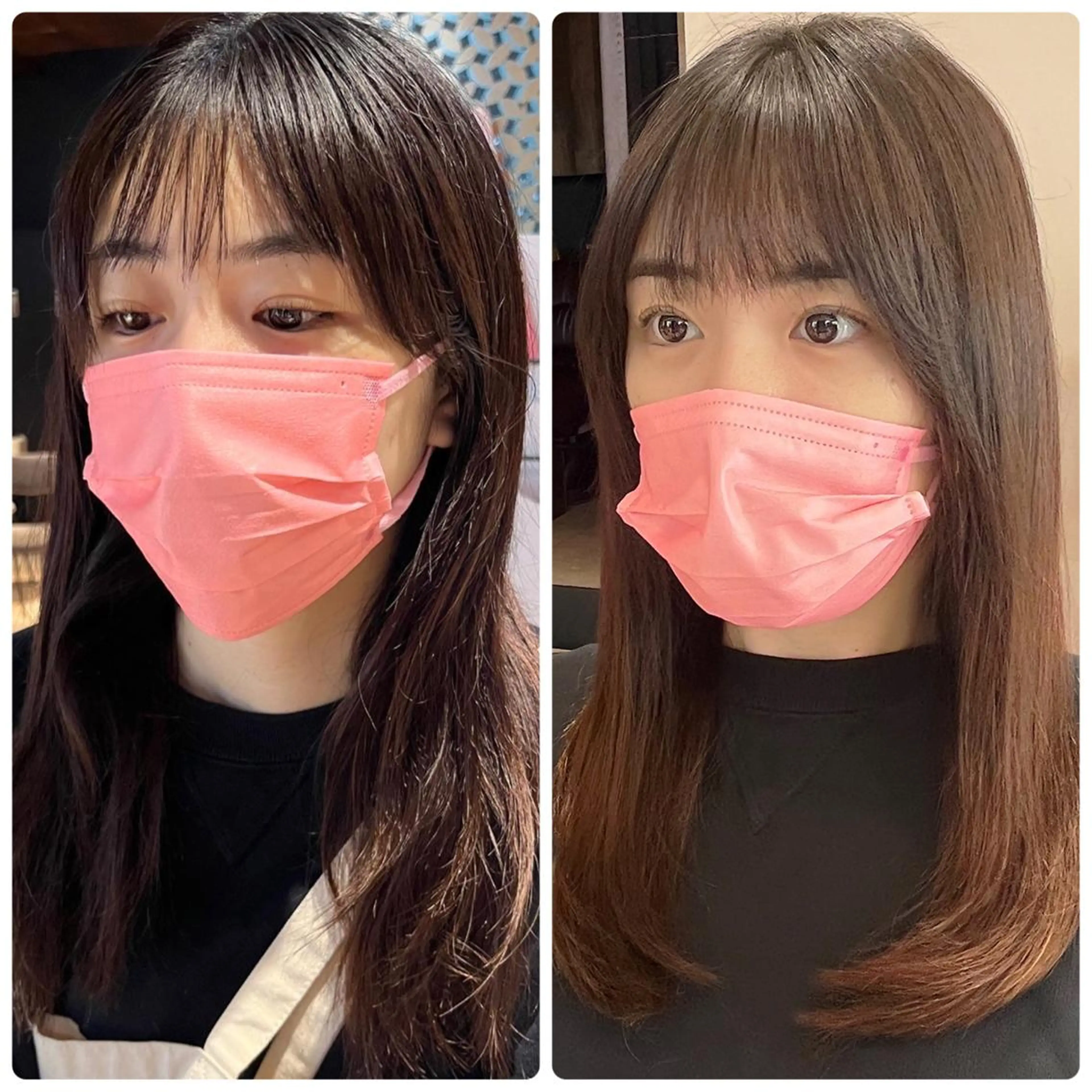 ロング カット 縮毛矯正 トリートメント 赤羽今日子/レイヤー /盛れる顔まわりのヘアスタイル