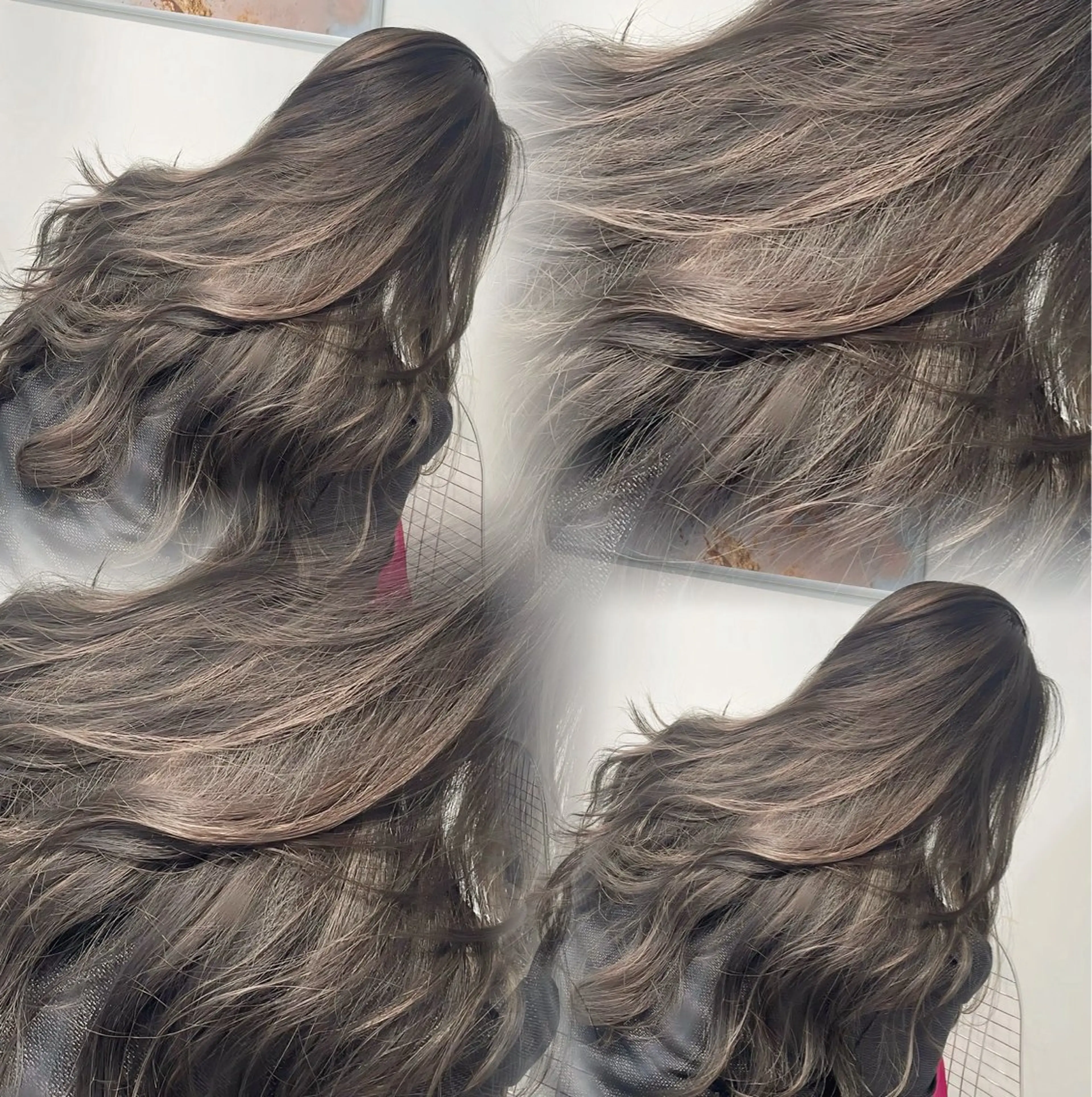 セミロング カラー ハイライトカラー ハイライト ヘアカラー ✨レイヤーカット 海外ヘア/原宿✨のヘアスタイル