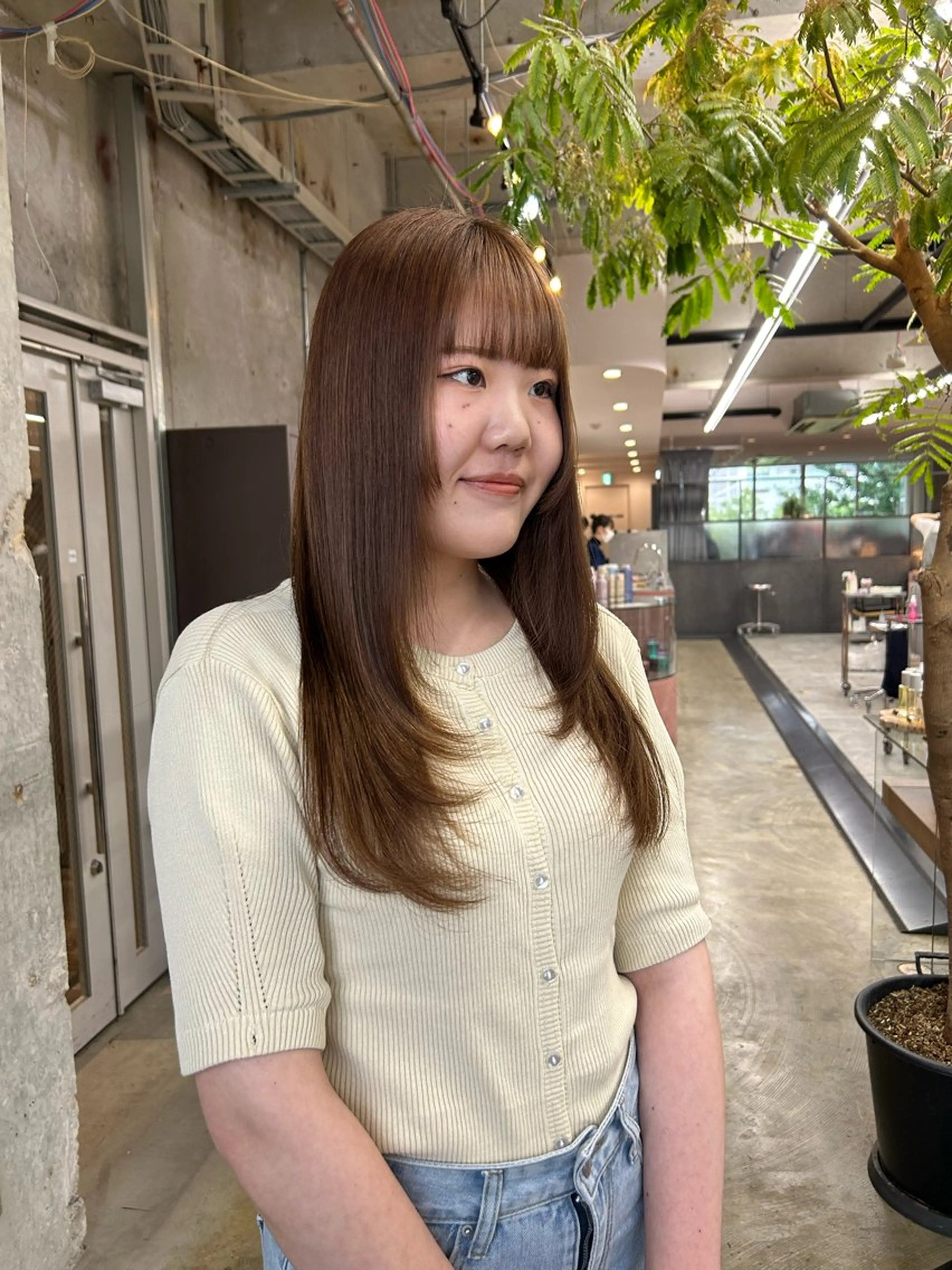 ロング レイヤーカット 縮毛矯正 カット トリートメント maho/垢抜け カラー♡パーマのヘアスタイル