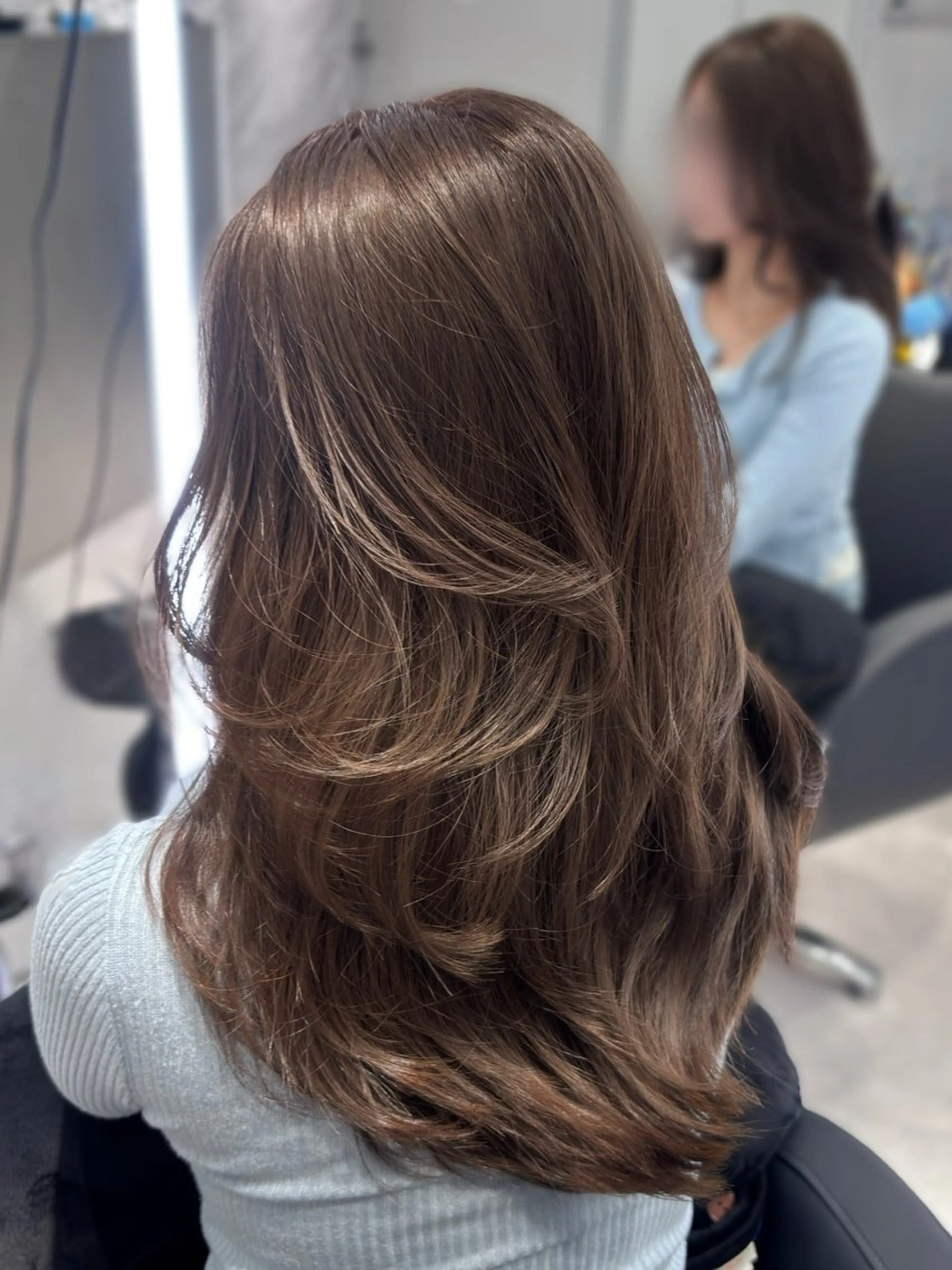 ロング カラー カット ヘアカラー トリートメント 心斎橋/ブリーチなし 髪質改善/レイヤーのヘアスタイル