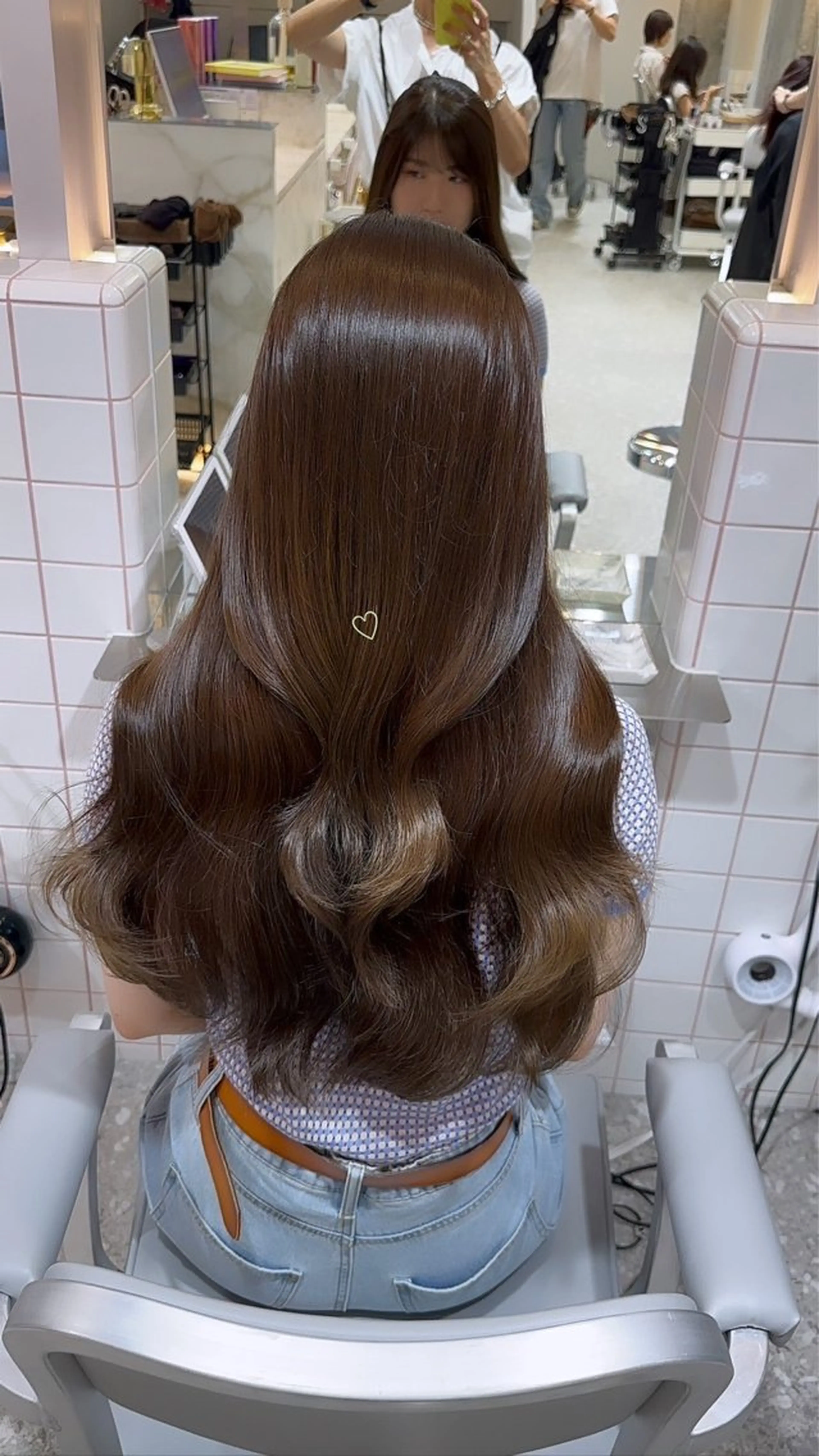 ロング カラー カット ヘアカラー トリートメント ヘッドスパ 髪質改善/韓国ヘア レイヤー/新宿/ロミのヘアスタイル