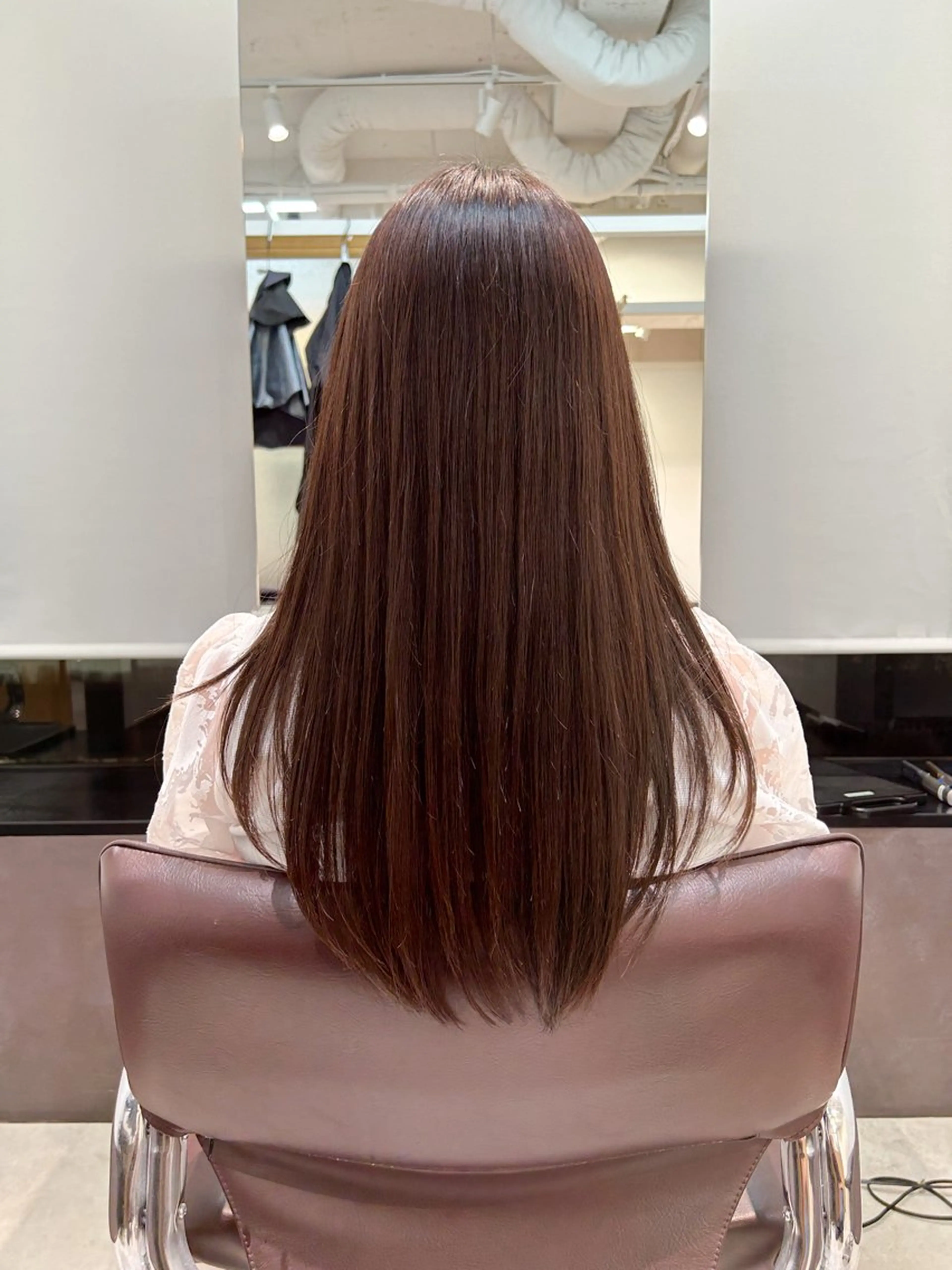 カット＋縮毛矯正 （鎖骨下からロング料金＋1,000円頂いております。ご了承下さい)の写真