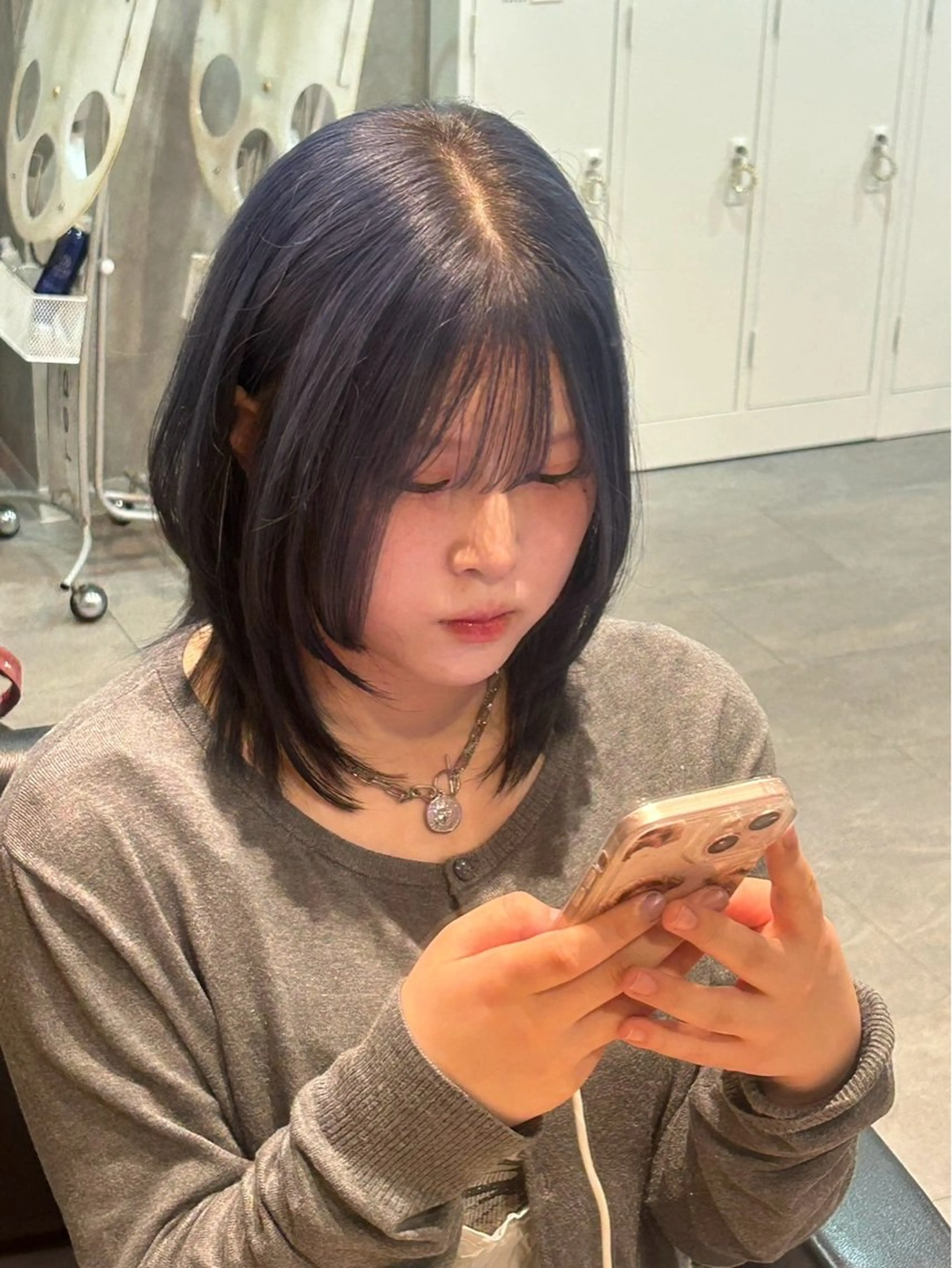 ミディアム カラー 針池 和楽のヘアスタイル