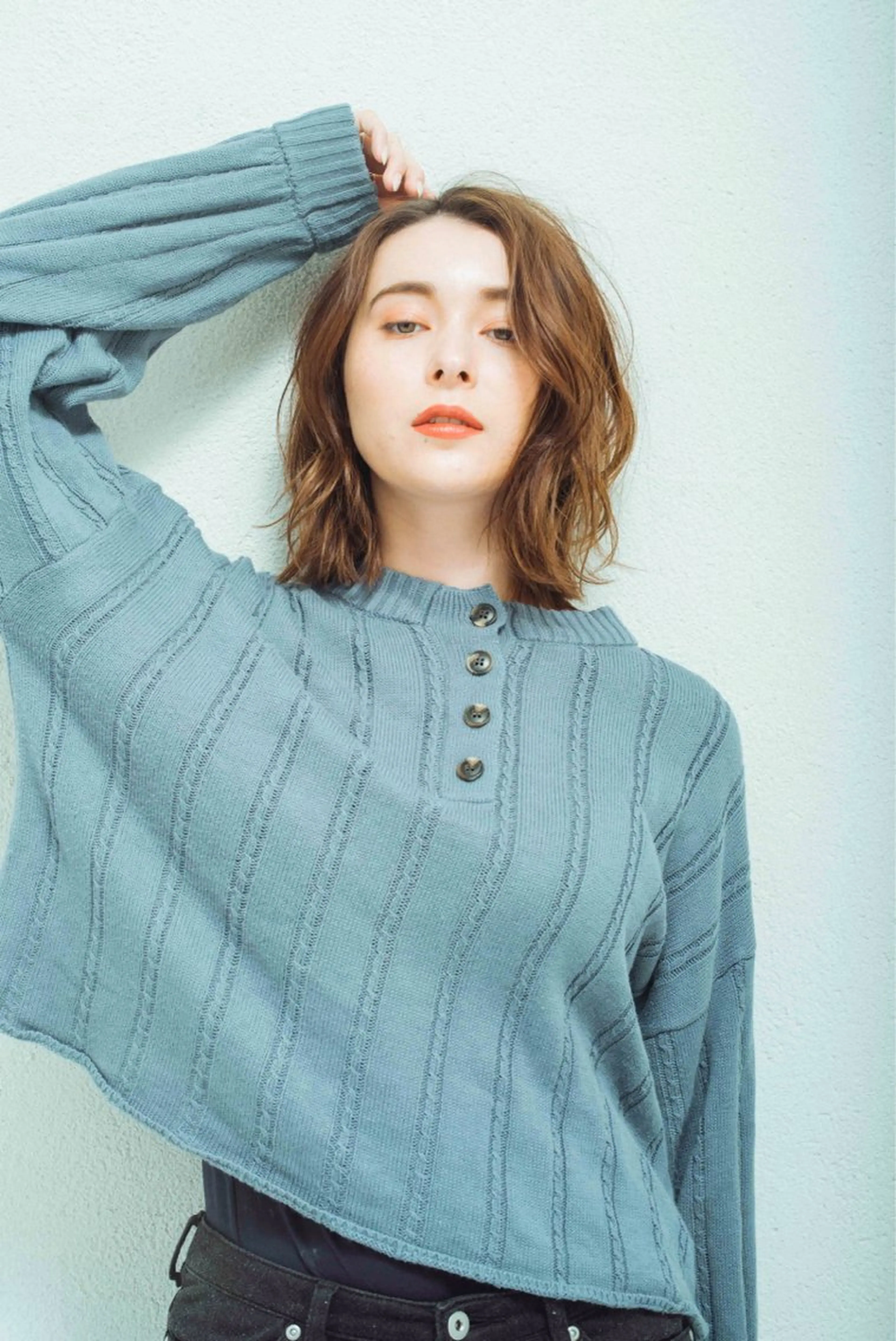 ミディアム カラー カット レイヤー×髪質改善 ×透明感/杉田 圭のヘアスタイル