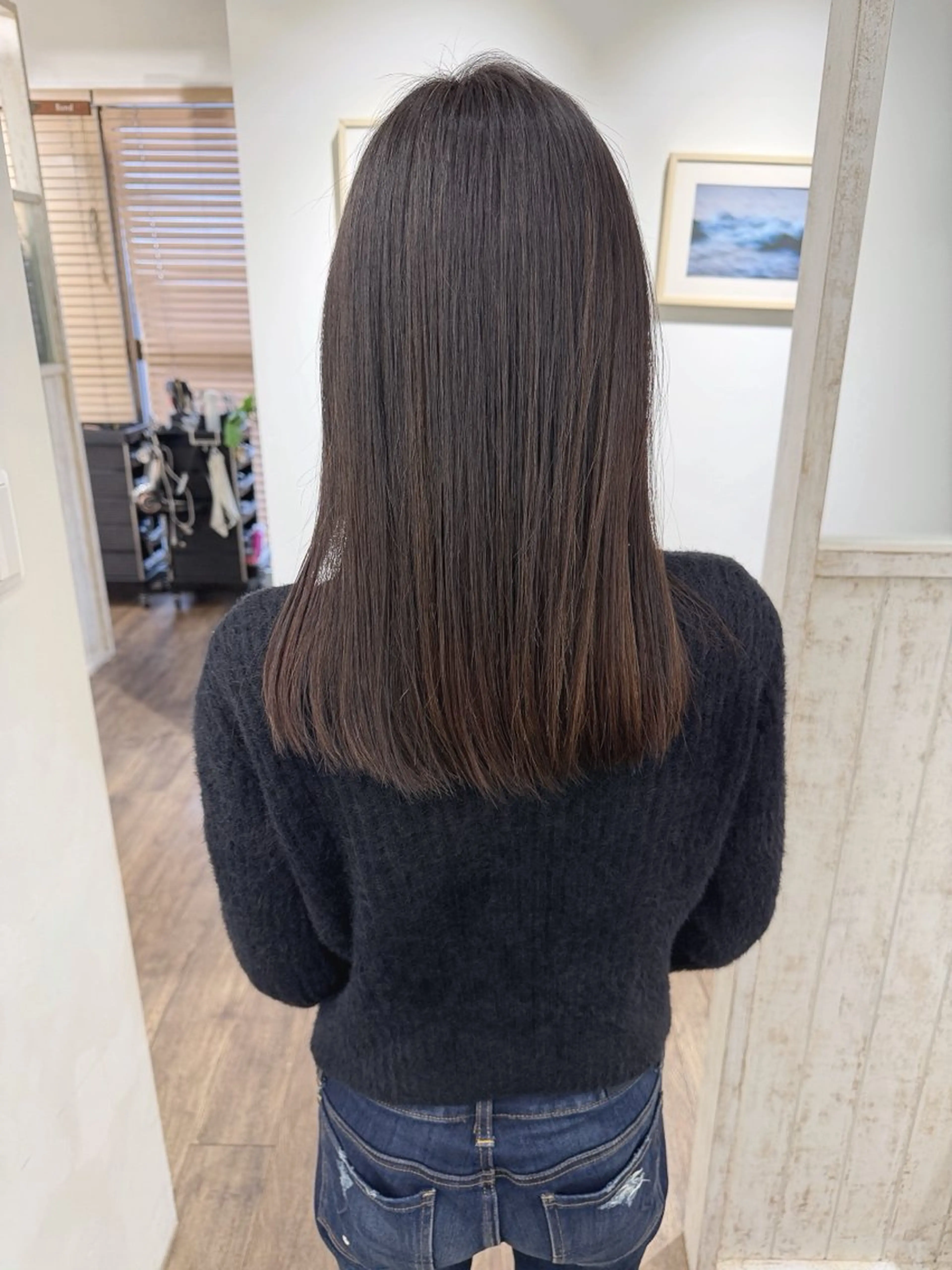 セミロング カラー ハイライトカラー ハイライト ヘアカラー トリートメント ハイライト⭐️上野 高広のヘアスタイル