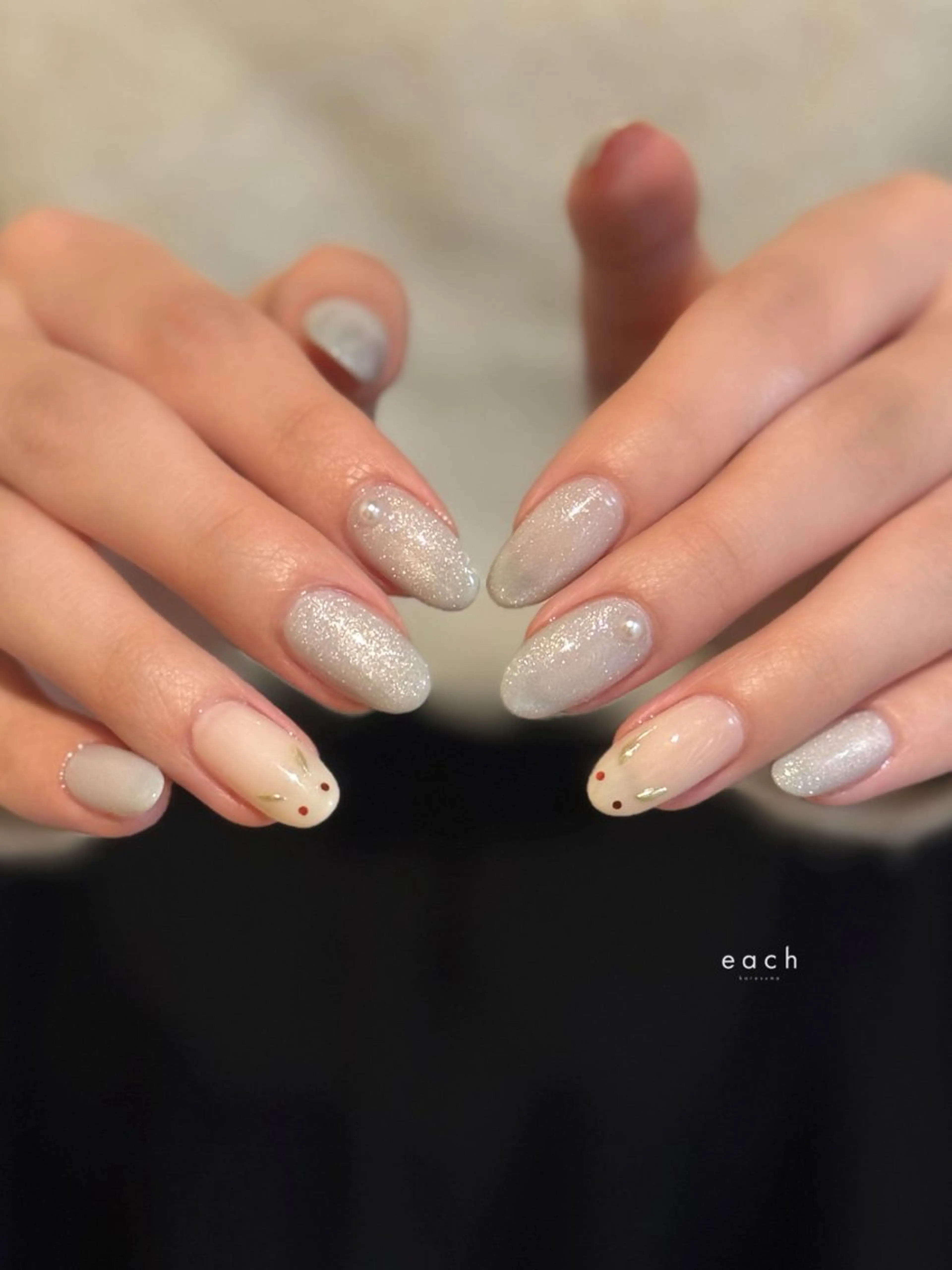 ネイル ジェルネイル マグネットネイル ハンドネイル tou_kyoto kiyokaのネイルデザイン