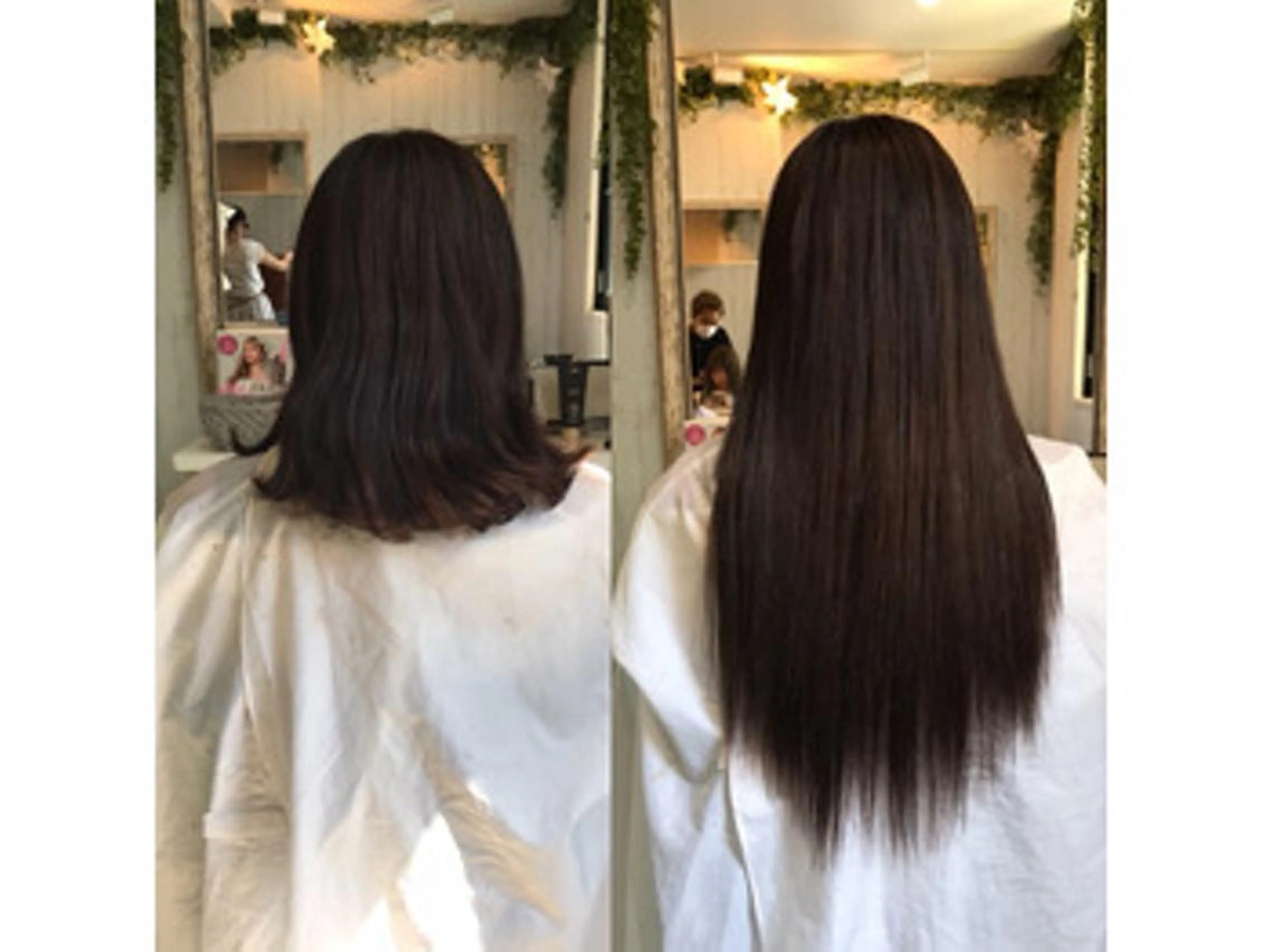 ロング カラー ヘアアレンジ チビ編み込みエクステ シールEXどぅ〜すのヘアスタイル