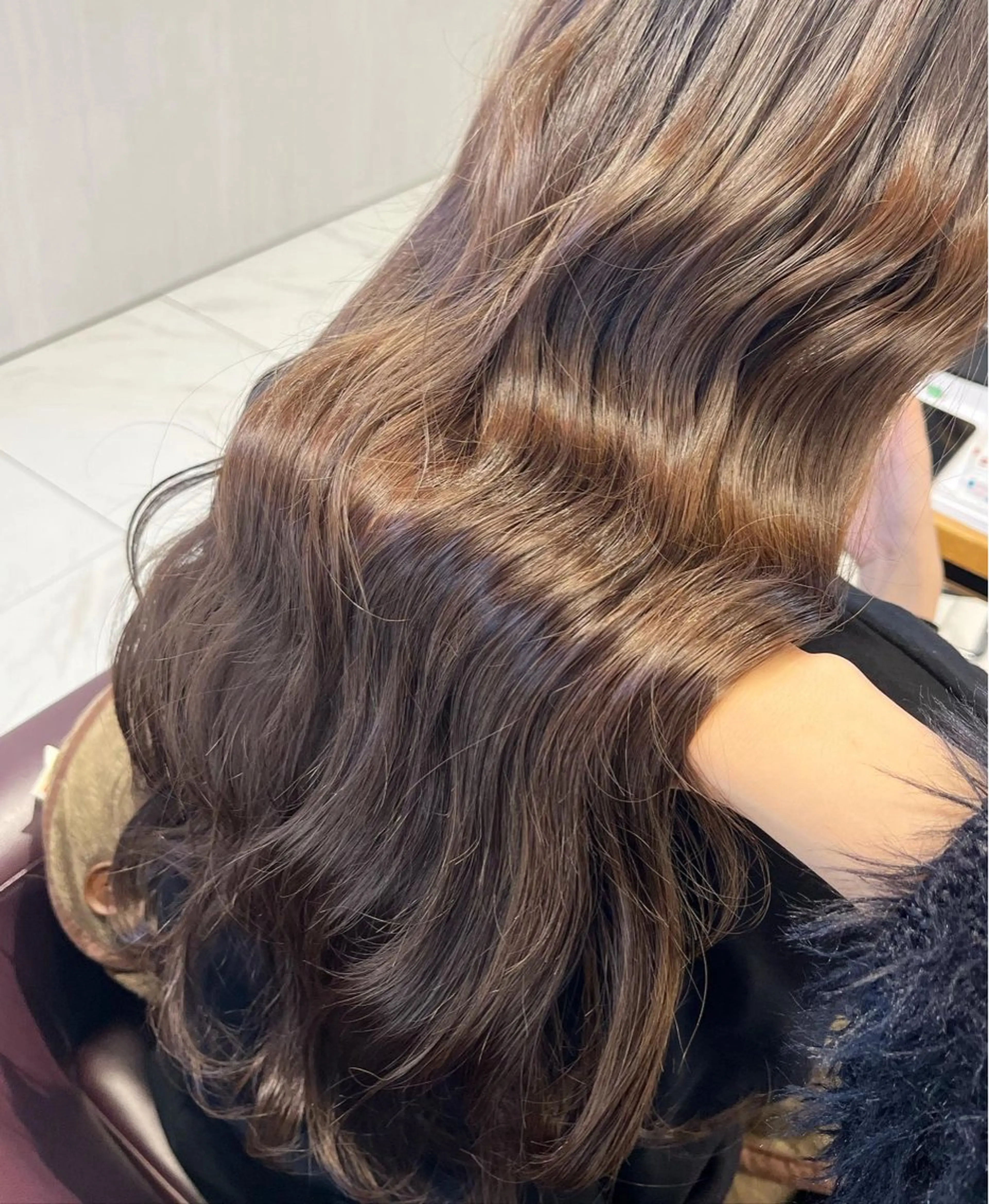 <髪を綺麗にしたい方におすすめ!♡>透明感カラー➕Aujua4STEPトリートメント(超音波付き)🧴🪽🩵の写真