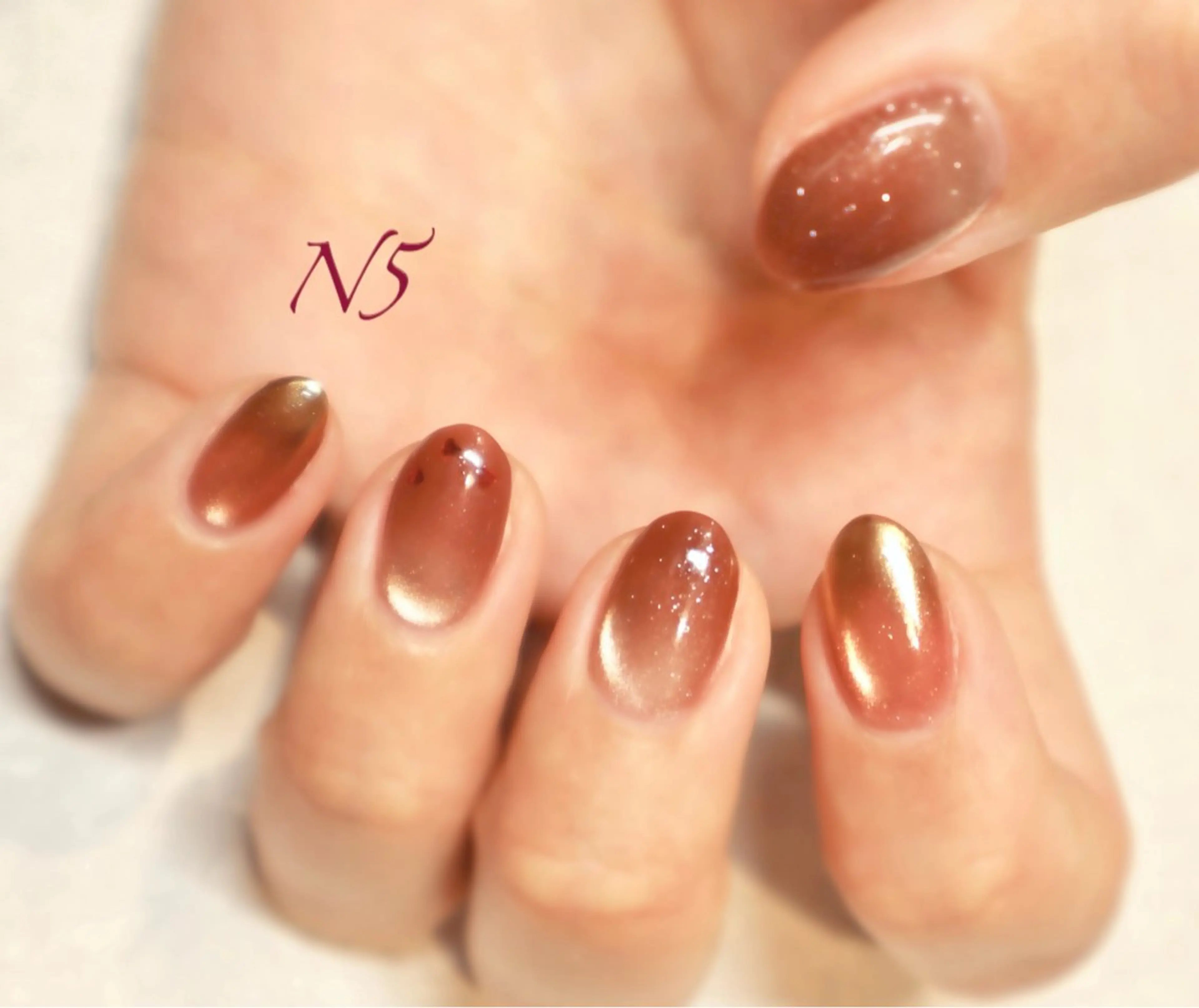 ネイル グラデーション マグネットネイル シンプルネイル ハンドネイル 🫧N5表参道 nao🐄のネイルデザイン