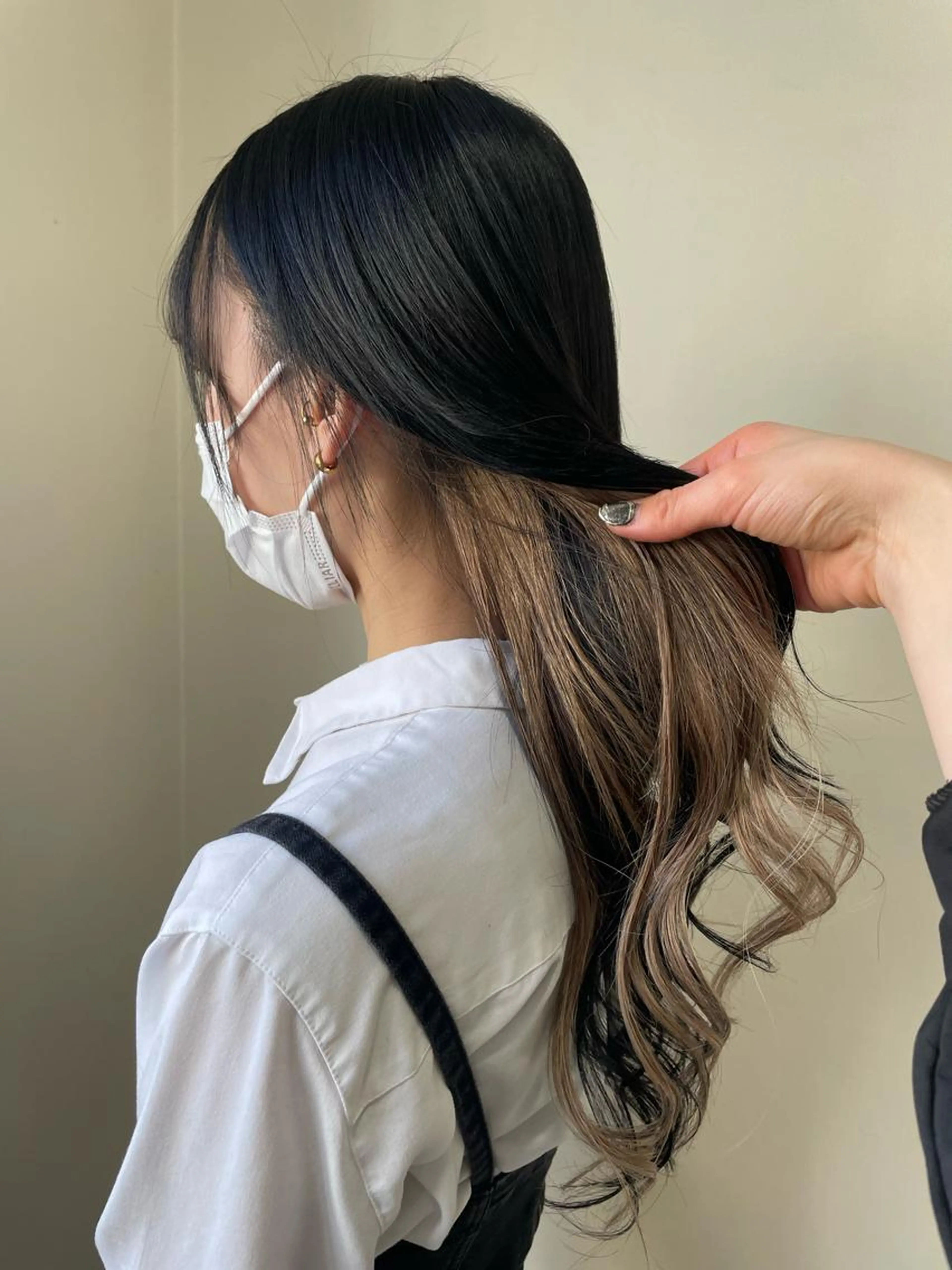 【⚜️地毛を傷めないインナーカラー⚜️】ポイントエクステ🌈✨　【45㌢】　8本の写真