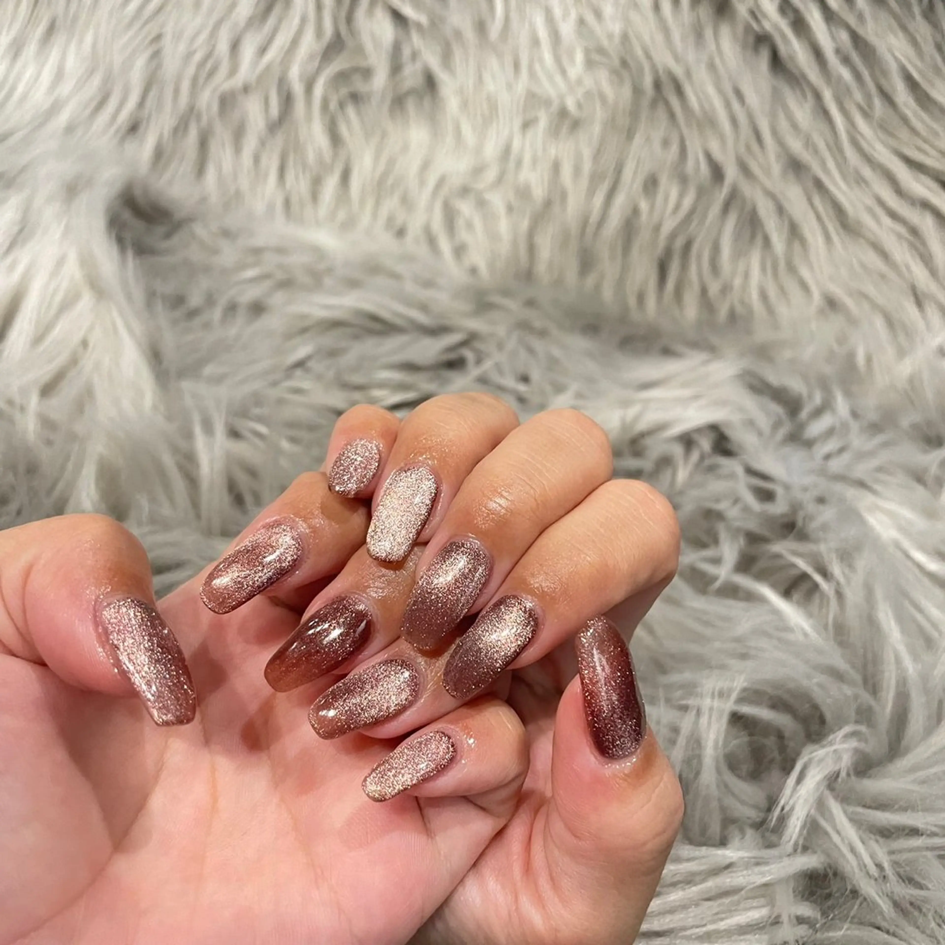 ネイル 長さ出し マグネットネイル ワンカラーネイル Dahlia Beautyのマツエク・マツパデザイン