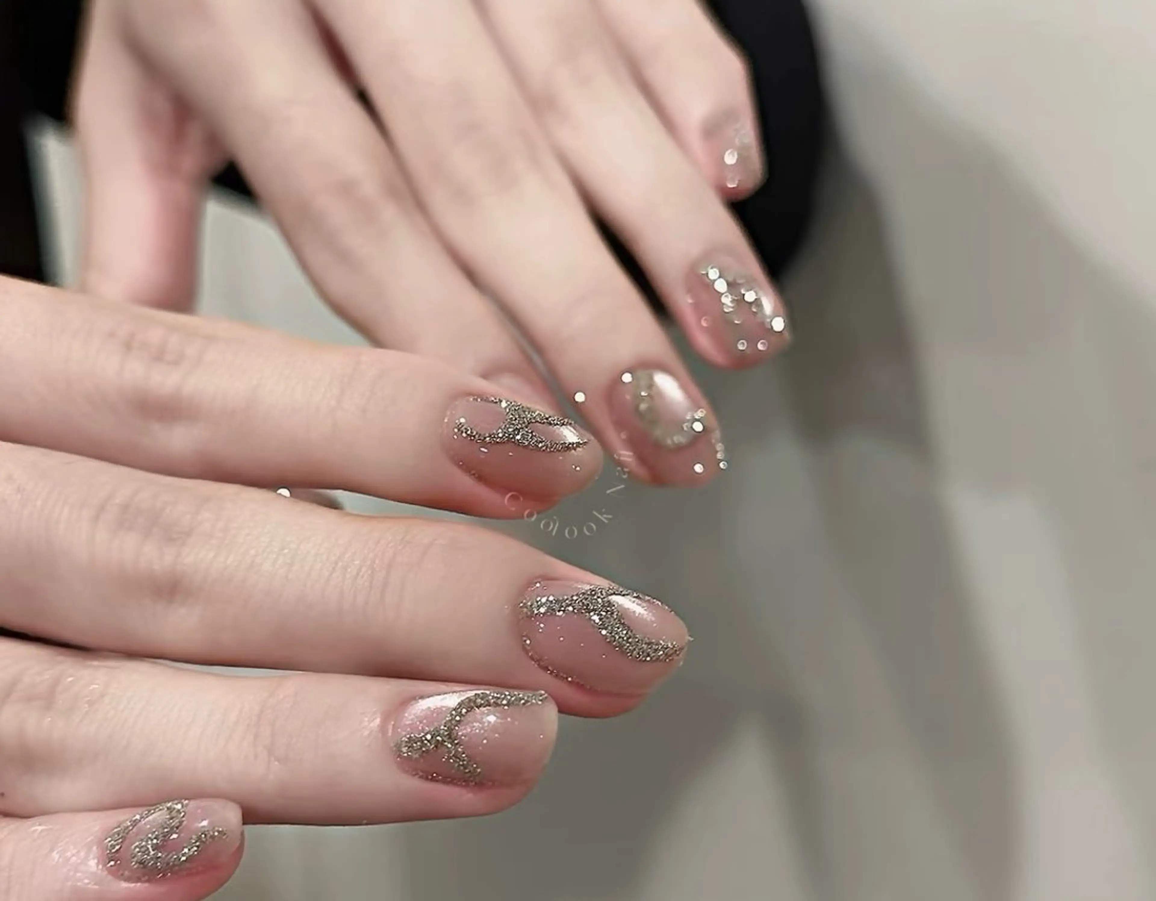 ネイル チークネイル 長さ出し フレンチネイル ガーリー 韓国ネイル sun nail池袋 モデル募集のネイルデザイン