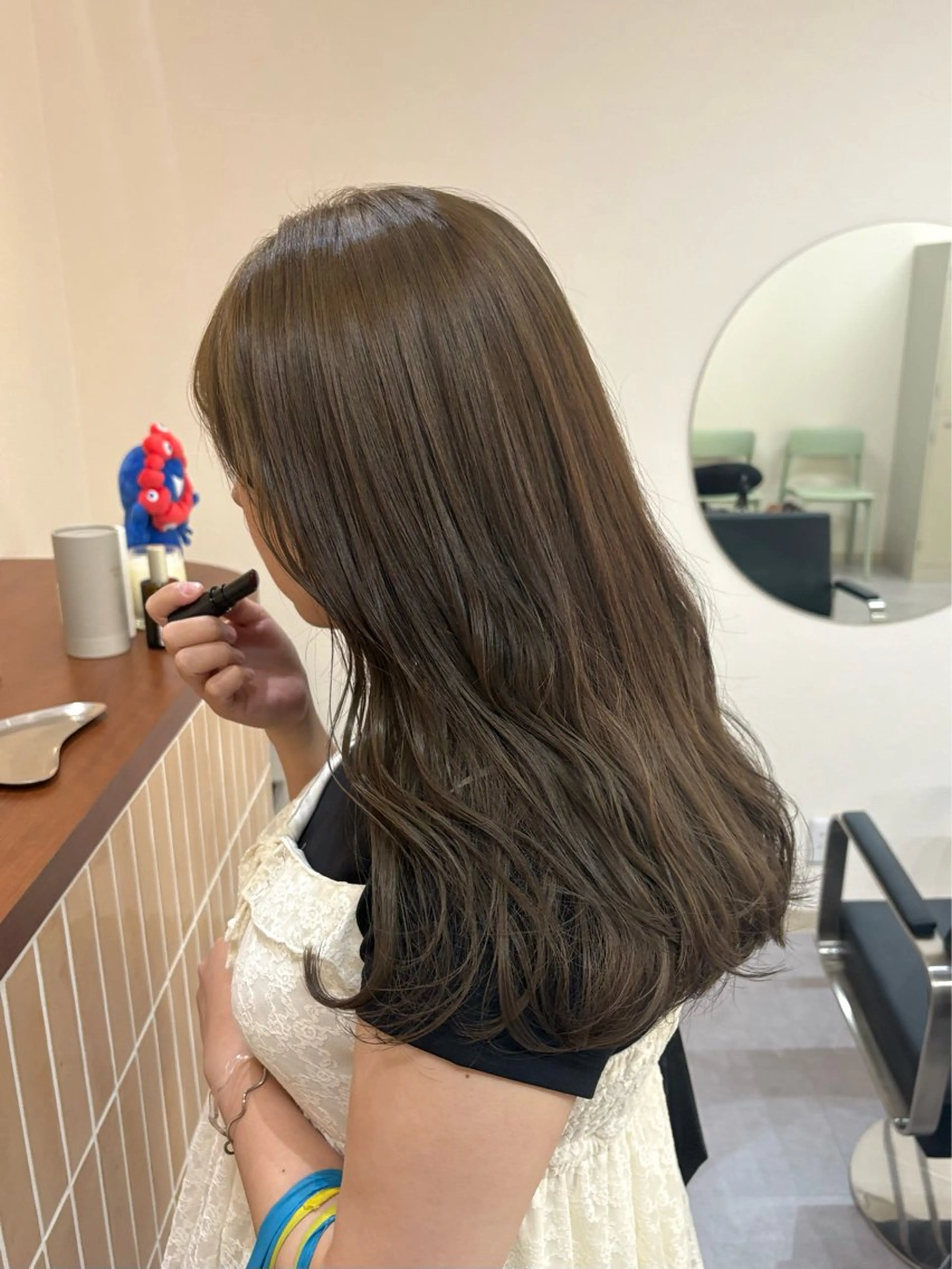 ミディアム カラー ヘアアレンジ ブリーチ カット ヘアカラー トリートメント ハル🌸柔色/ ブリーチなし/艶髪のヘアスタイル